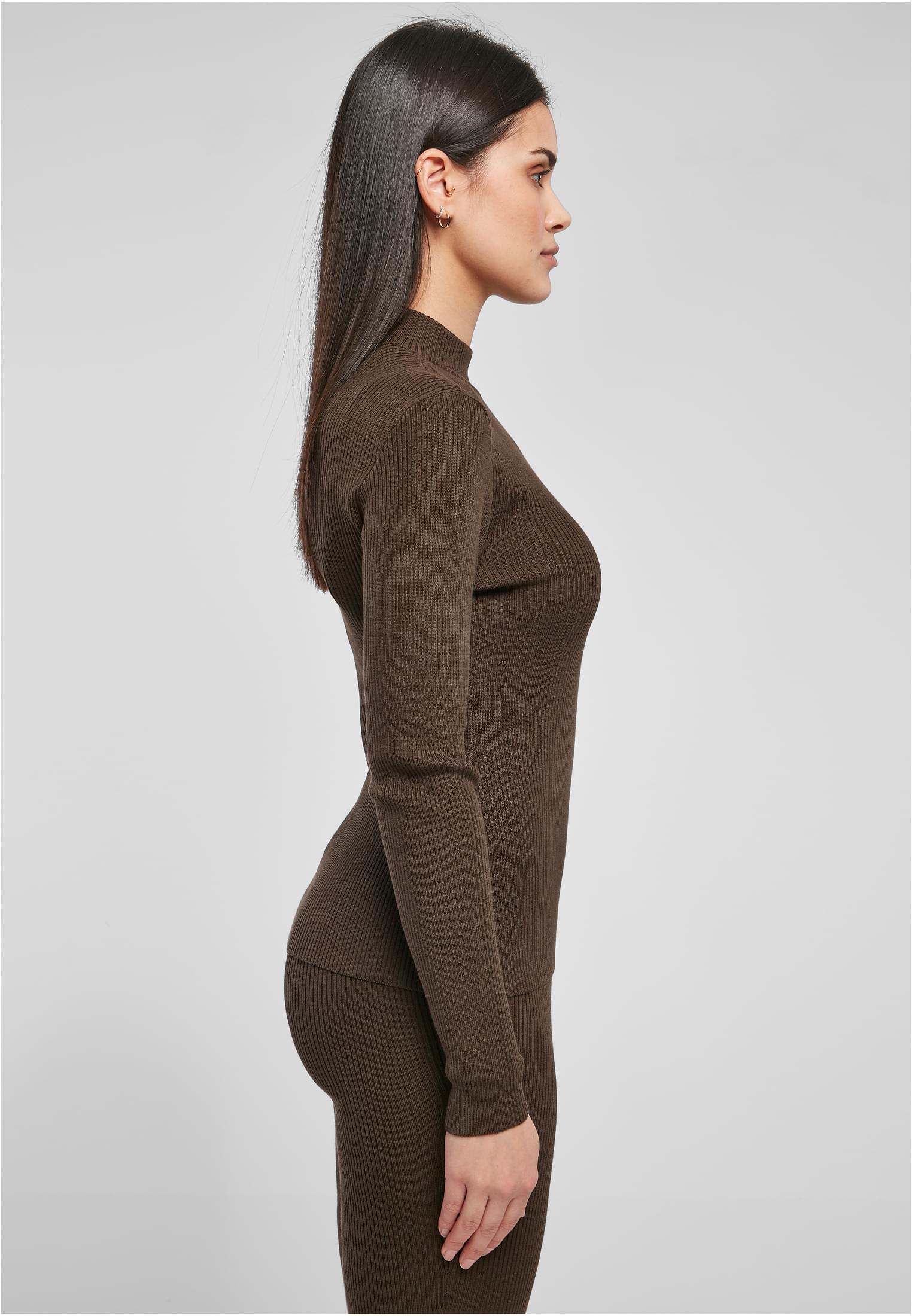 Ladies Rib Knit Turtelneck Sweater brown 3XL - variant image 3