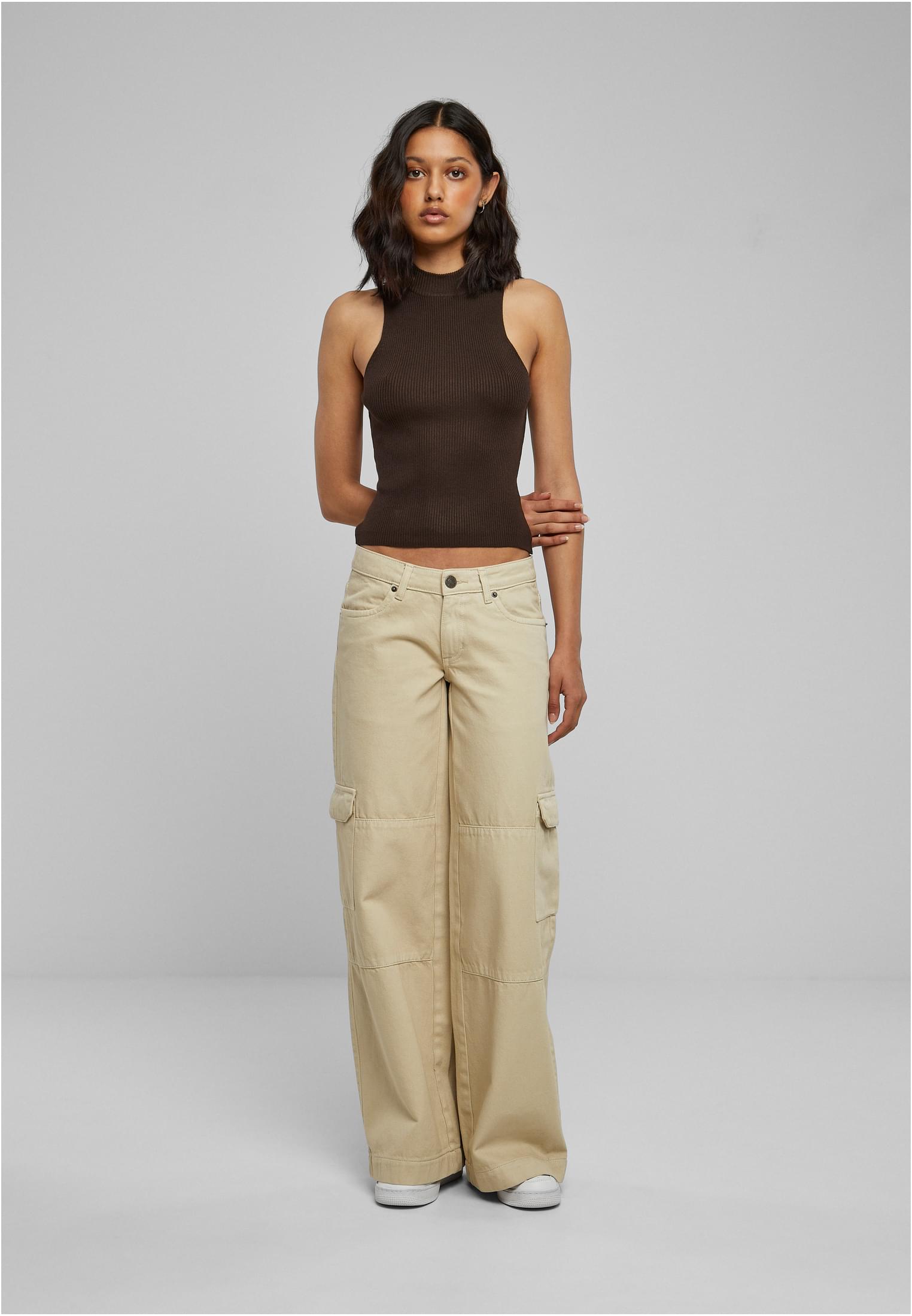 Ladies Short Rib Knit Turtleneck Top brown 3XL - variant image 4