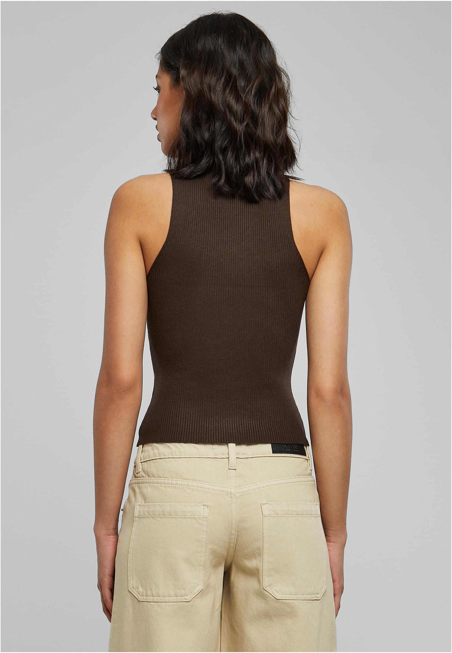 Ladies Short Rib Knit Turtleneck Top brown 3XL - variant image 2