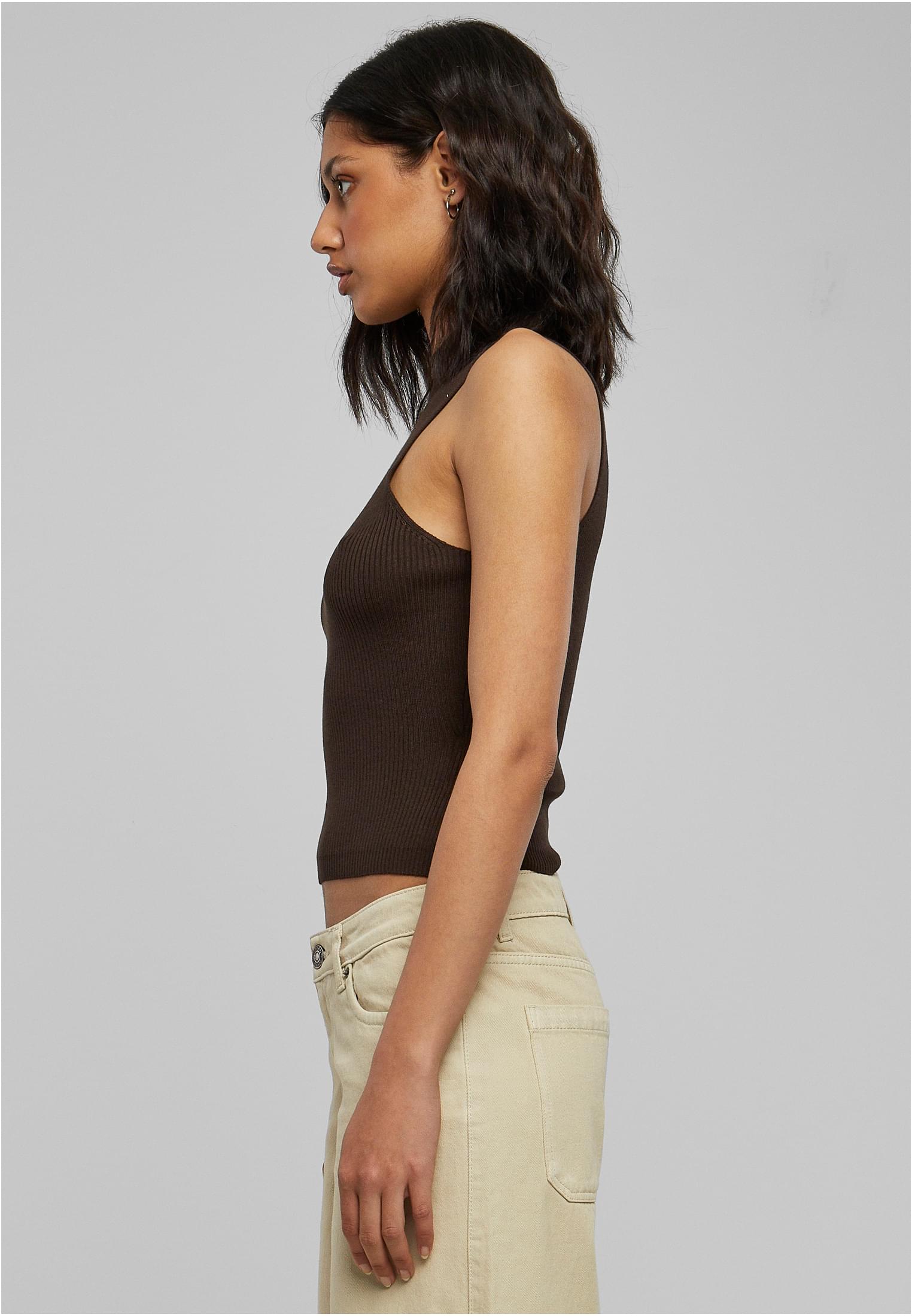 Ladies Short Rib Knit Turtleneck Top brown 3XL - variant image 1