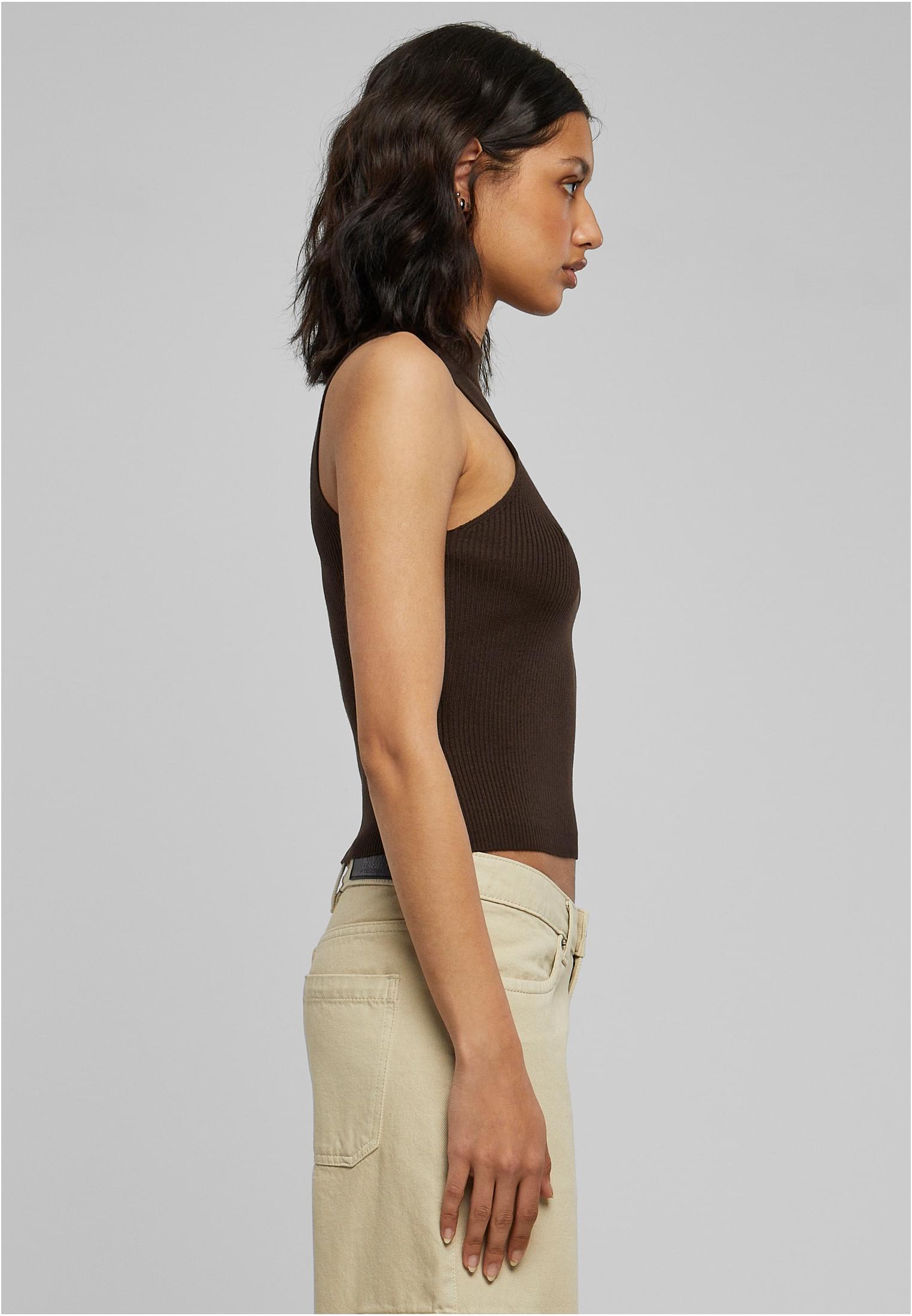 Ladies Short Rib Knit Turtleneck Top brown 3XL - variant image 3