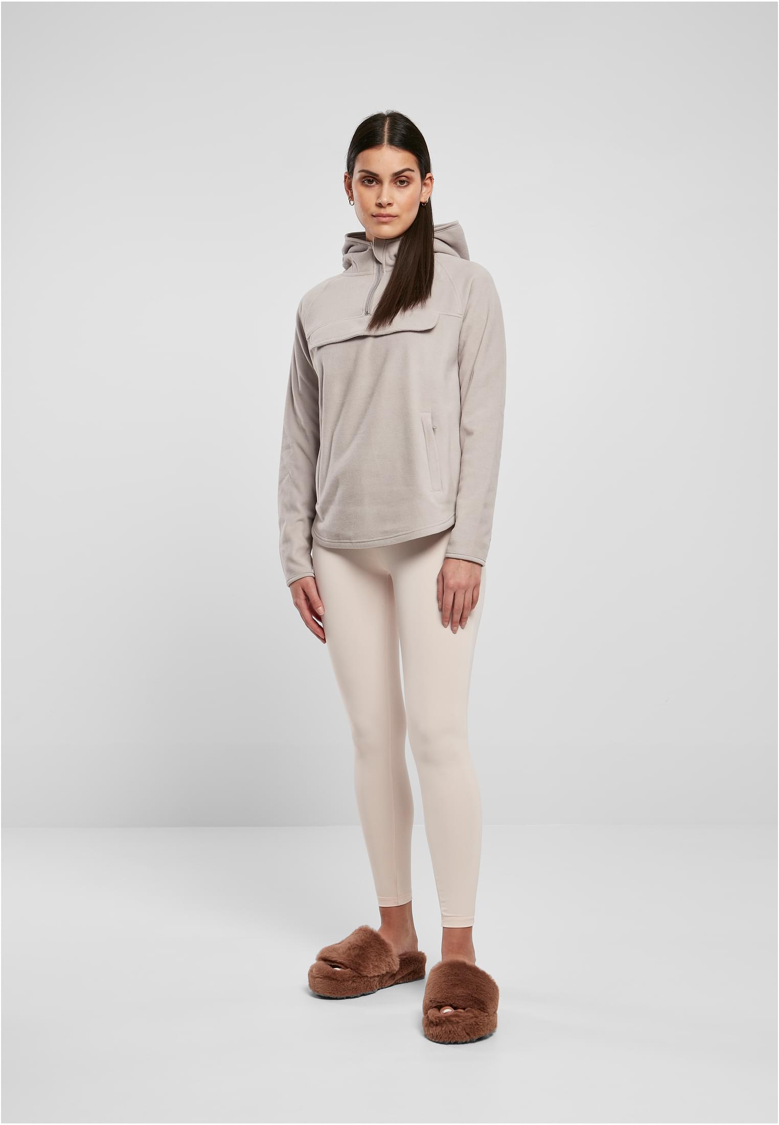 Ladies Polar Fleece Pull Over Hoody warmgrey 3XL - variant image 4