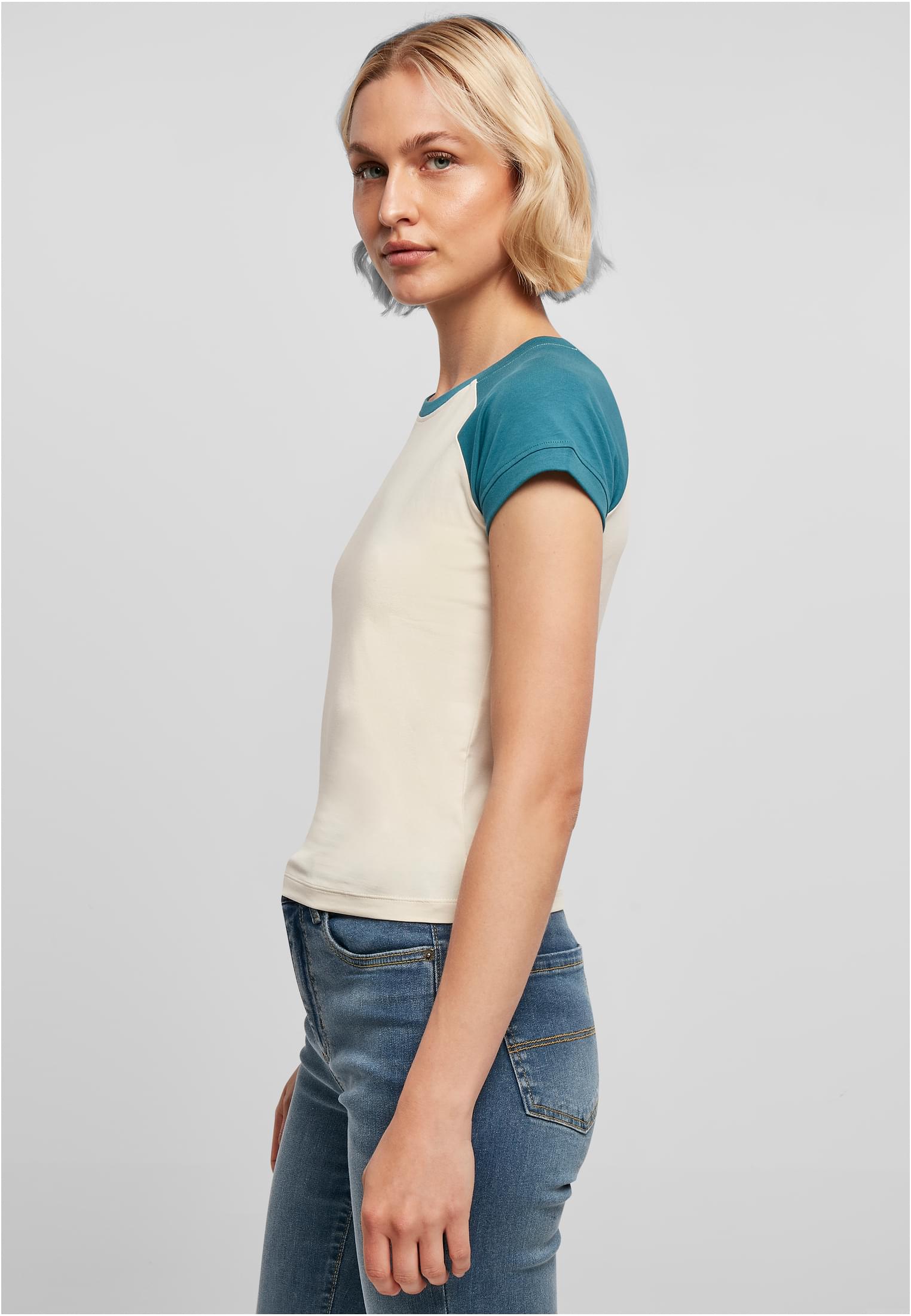 Ladies Organic Stretch Short Retro Baseball Tee whitesand/jasper 3XL - variant image 1