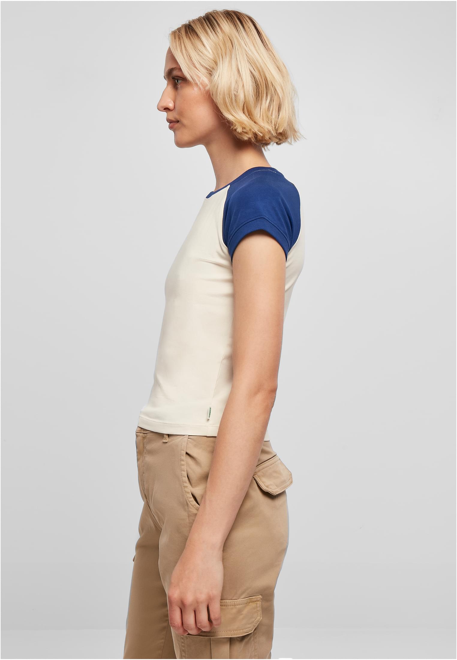 Ladies Organic Stretch Short Retro Baseball Tee whitesand/spaceblue 3XL - variant image 1