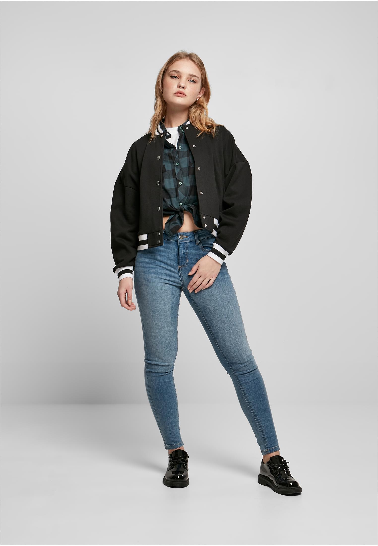 Veste universitaire ample pour femmes noire 3XL
 - variant image 4