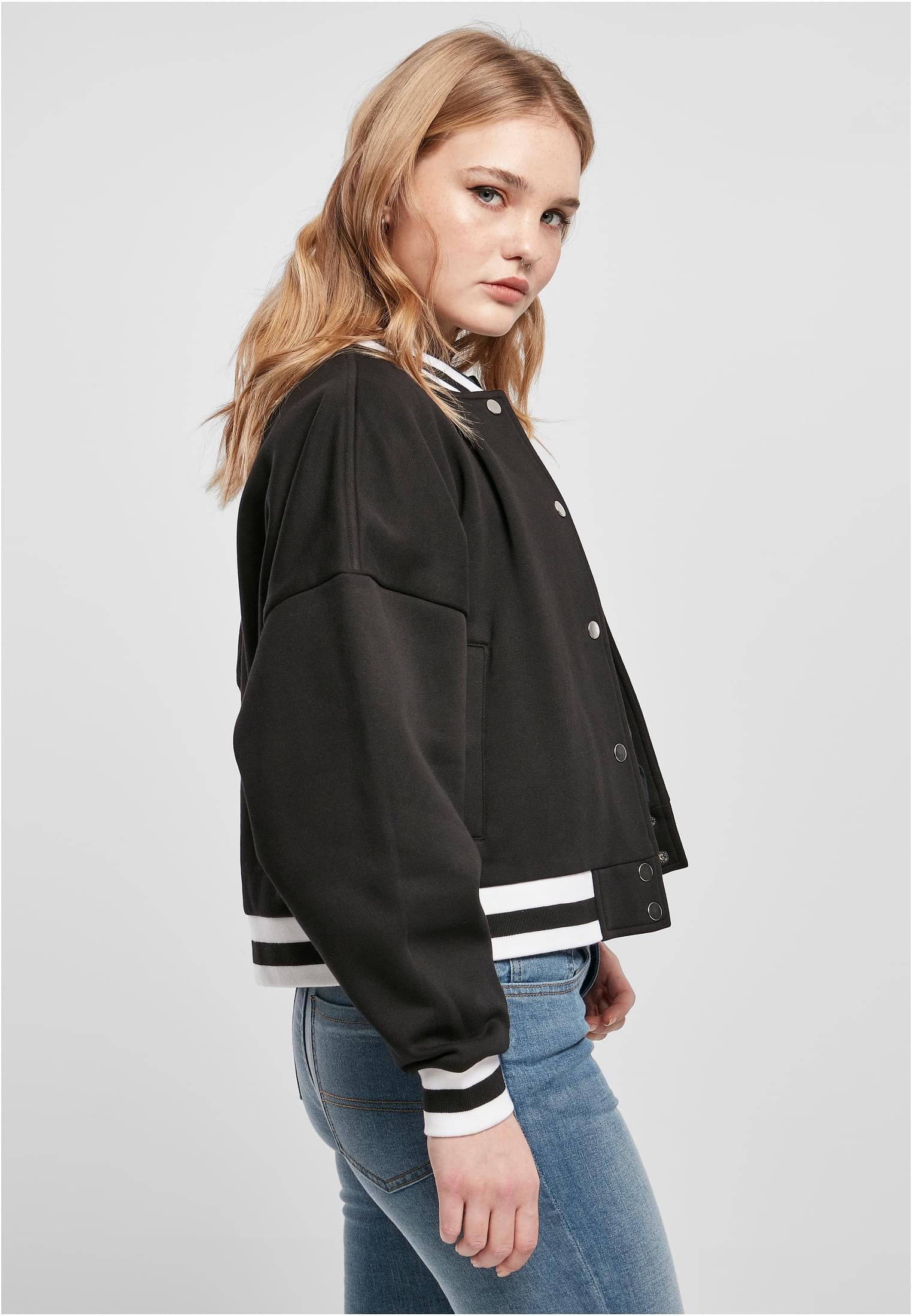Veste universitaire ample pour femmes noire 3XL
 - variant image 3