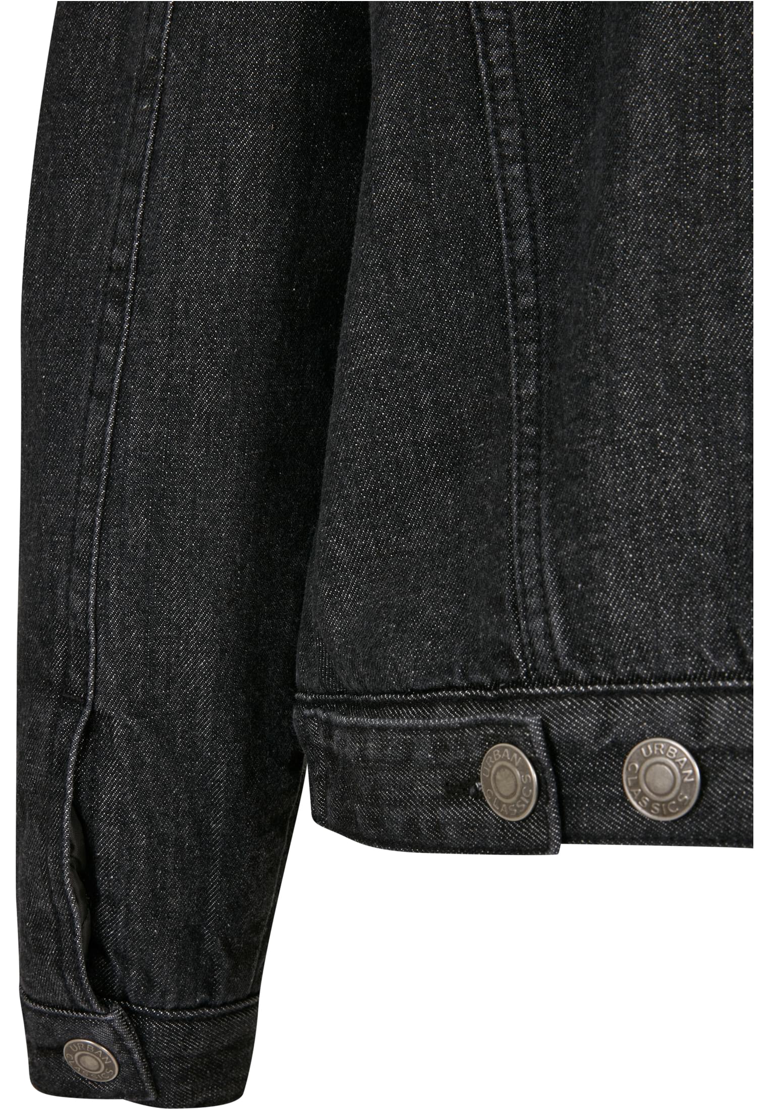 Ladies Oversized Sherpa Denim Jacket black washed 3XL - variant image 11