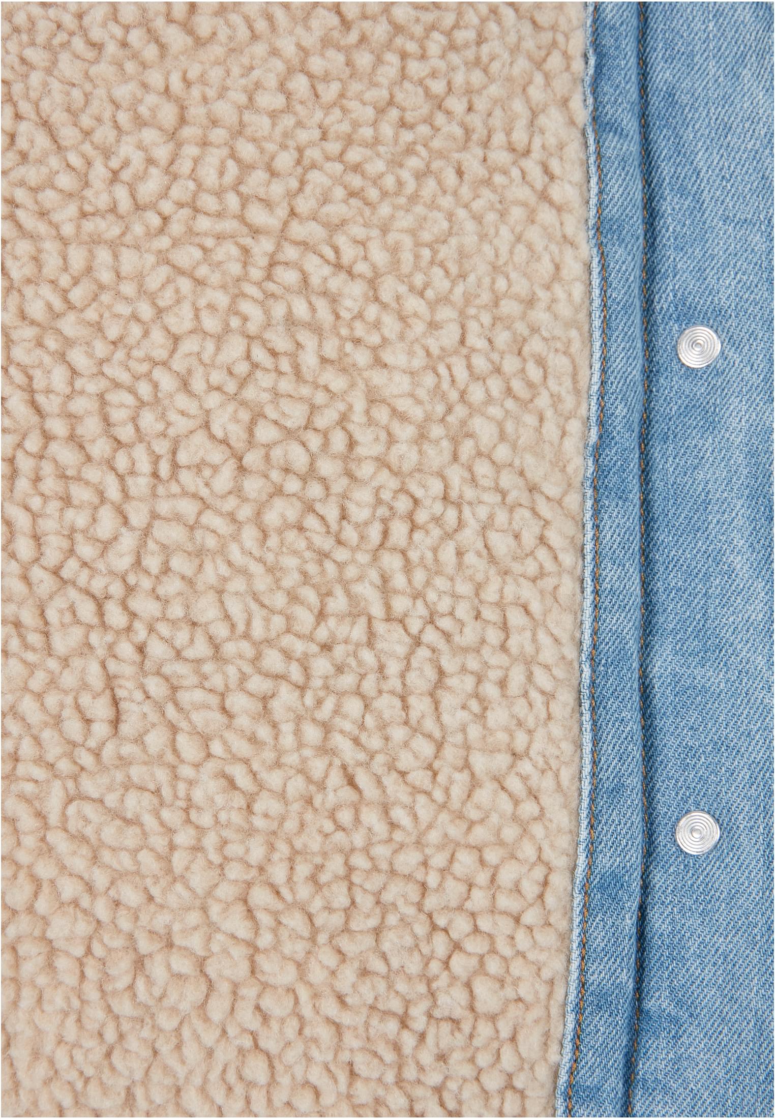Ladies Oversized Sherpa Denim Jacket clearblue bleached L - variant image 12