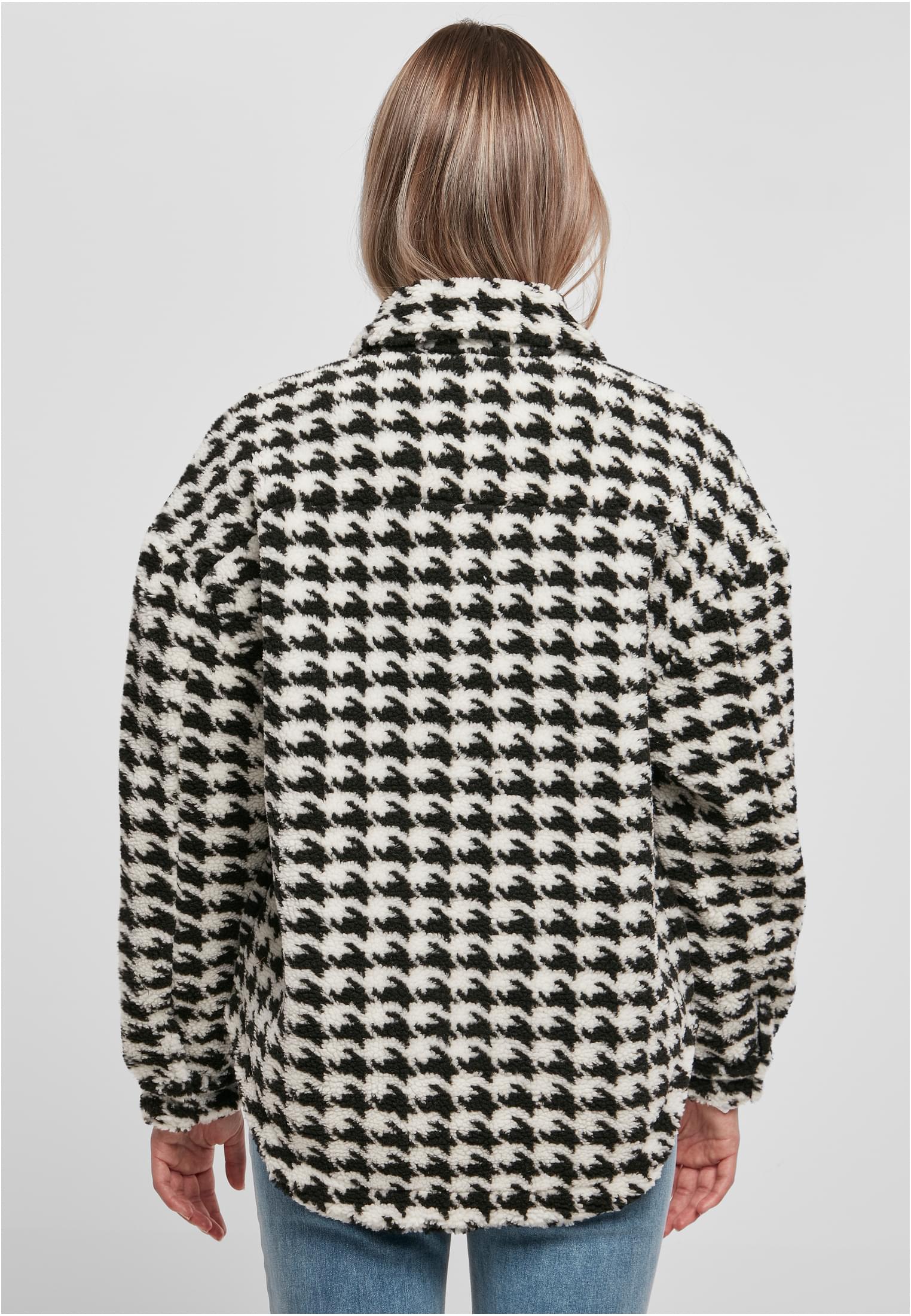 Ladies AOP Sherpa Overshirt blackhoundstooth 3XL - variant image 2