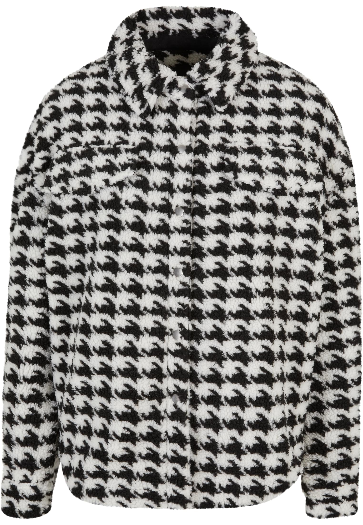 Ladies AOP Sherpa Overshirt blackhoundstooth 3XL - variant image 5