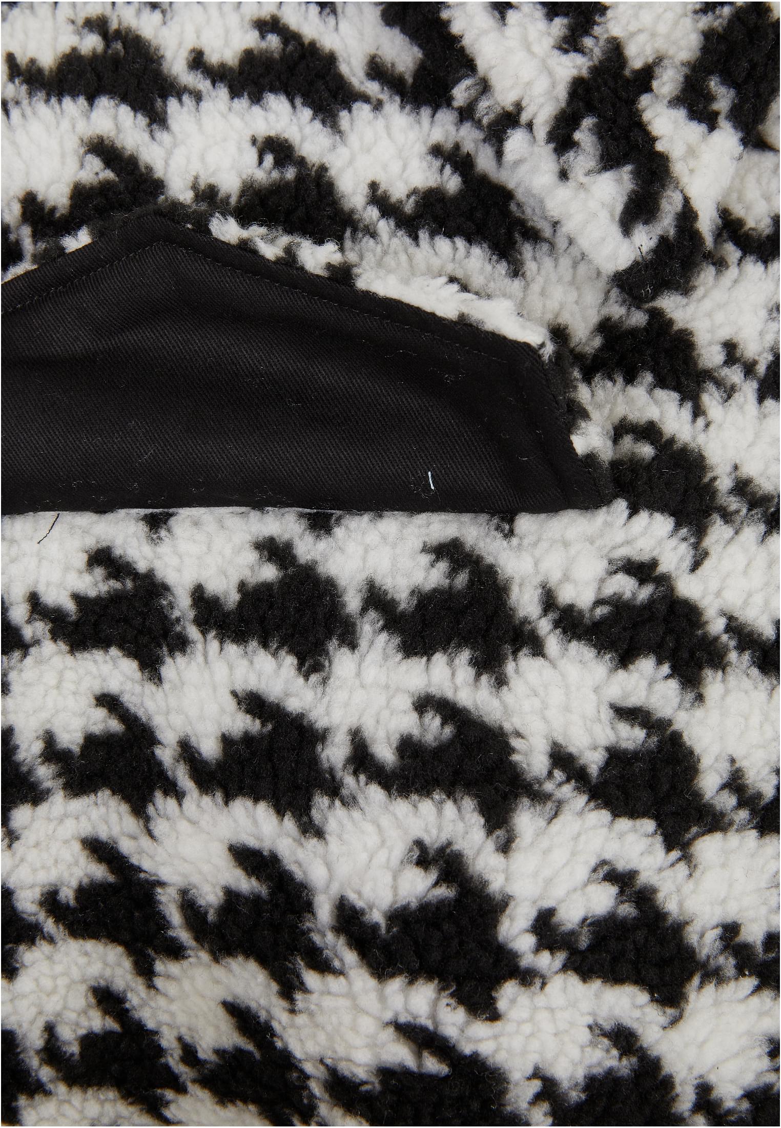 Ladies AOP Sherpa Overshirt blackhoundstooth 3XL - variant image 9