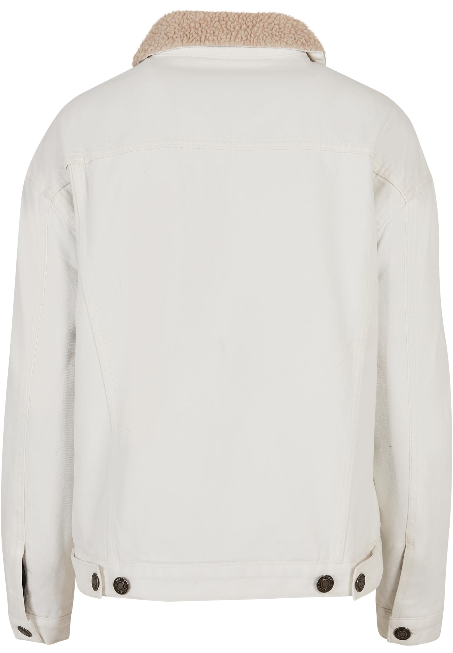 Ladies Oversized Sherpa Denim Jacket offwhite raw 3XL - variant image 6