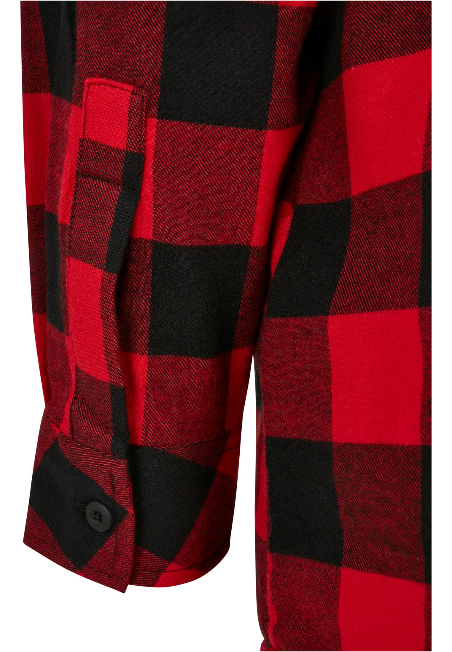Ladies Oversized Check Flannel Shirt Dress black/red 3XL - variant image 11