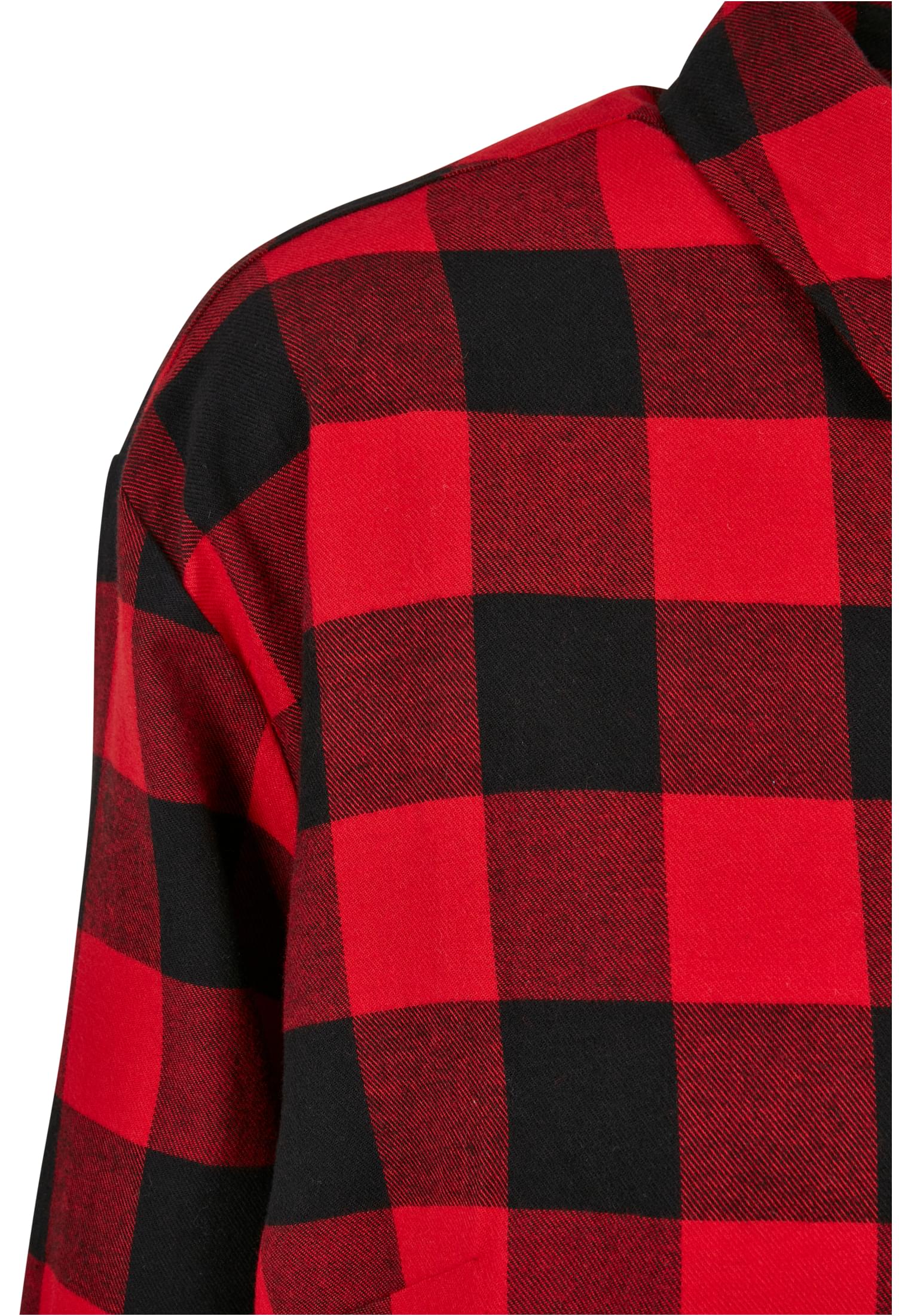 Ladies Oversized Check Flannel Shirt Dress black/red 3XL - variant image 8