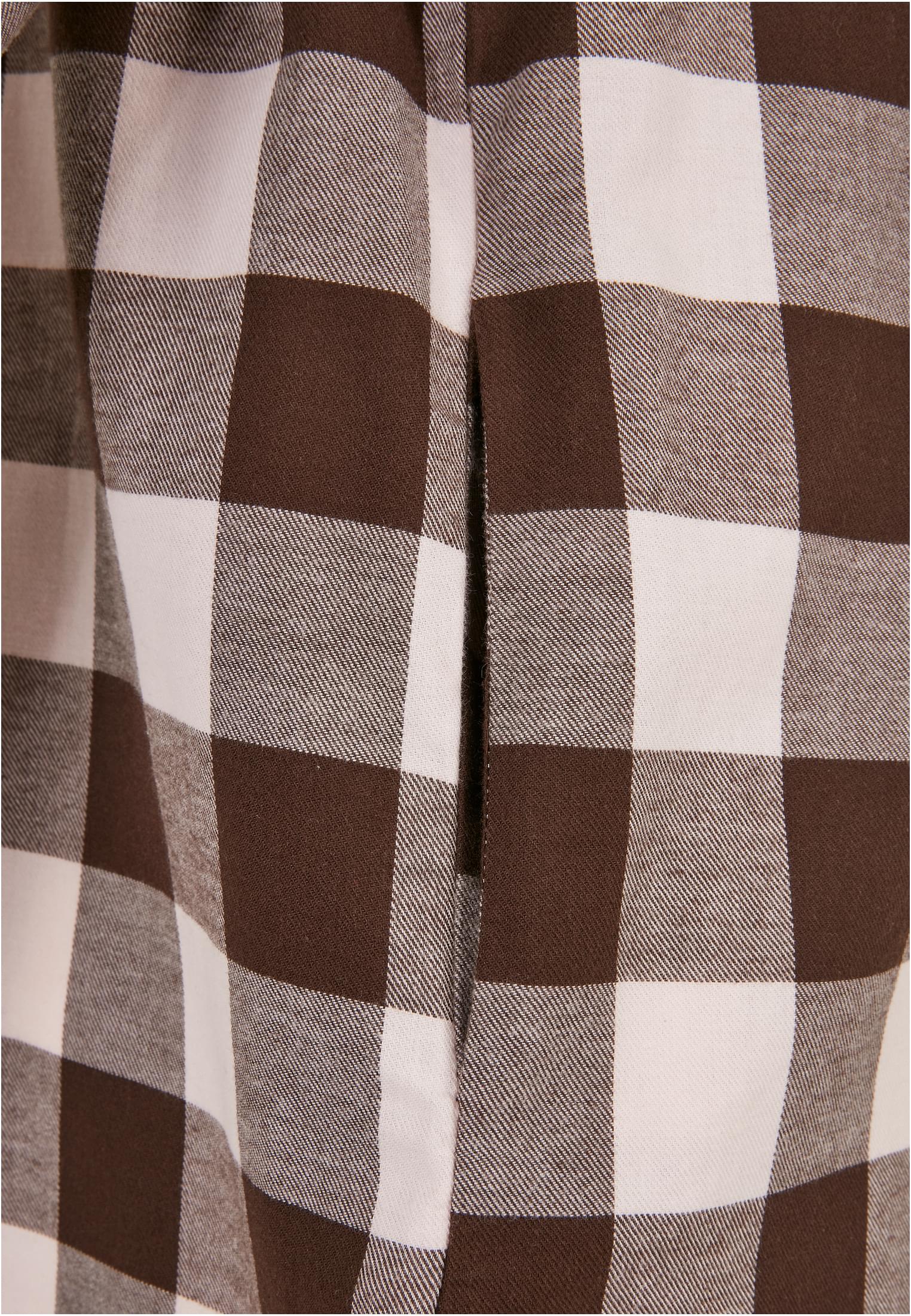 Ladies Oversized Check Flannel Shirt Dress pink/brown 3XL - variant image 10