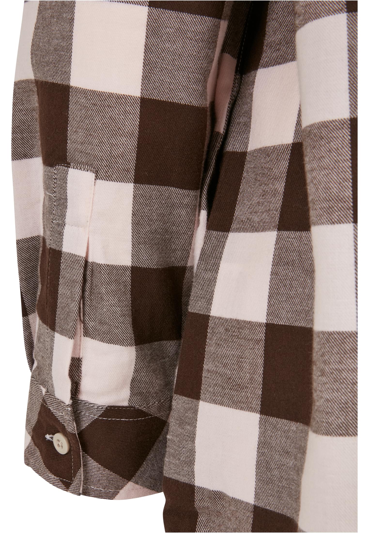 Ladies Oversized Check Flannel Shirt Dress pink/brown 3XL - variant image 11