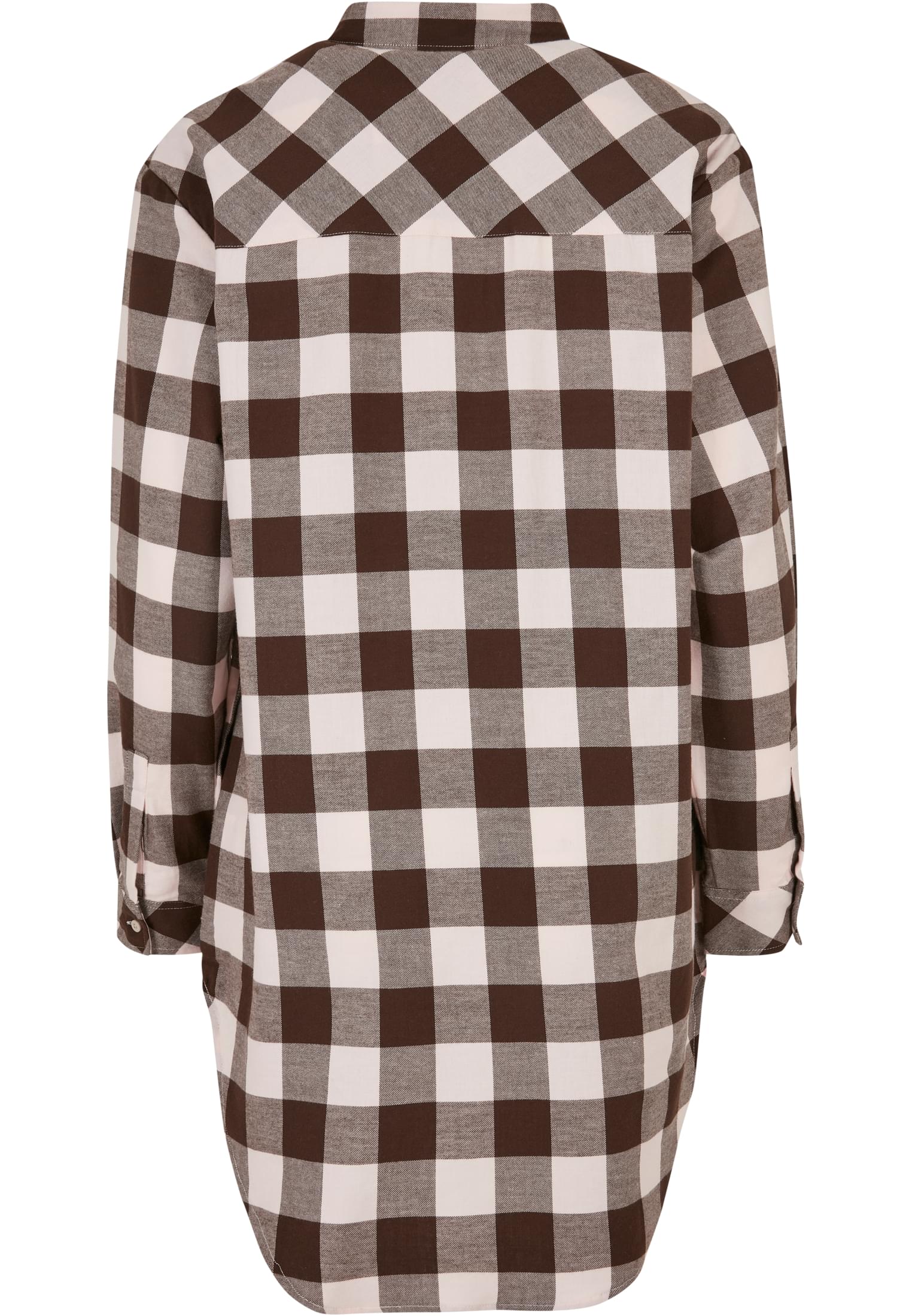 Ladies Oversized Check Flannel Shirt Dress pink/brown 3XL - variant image 6