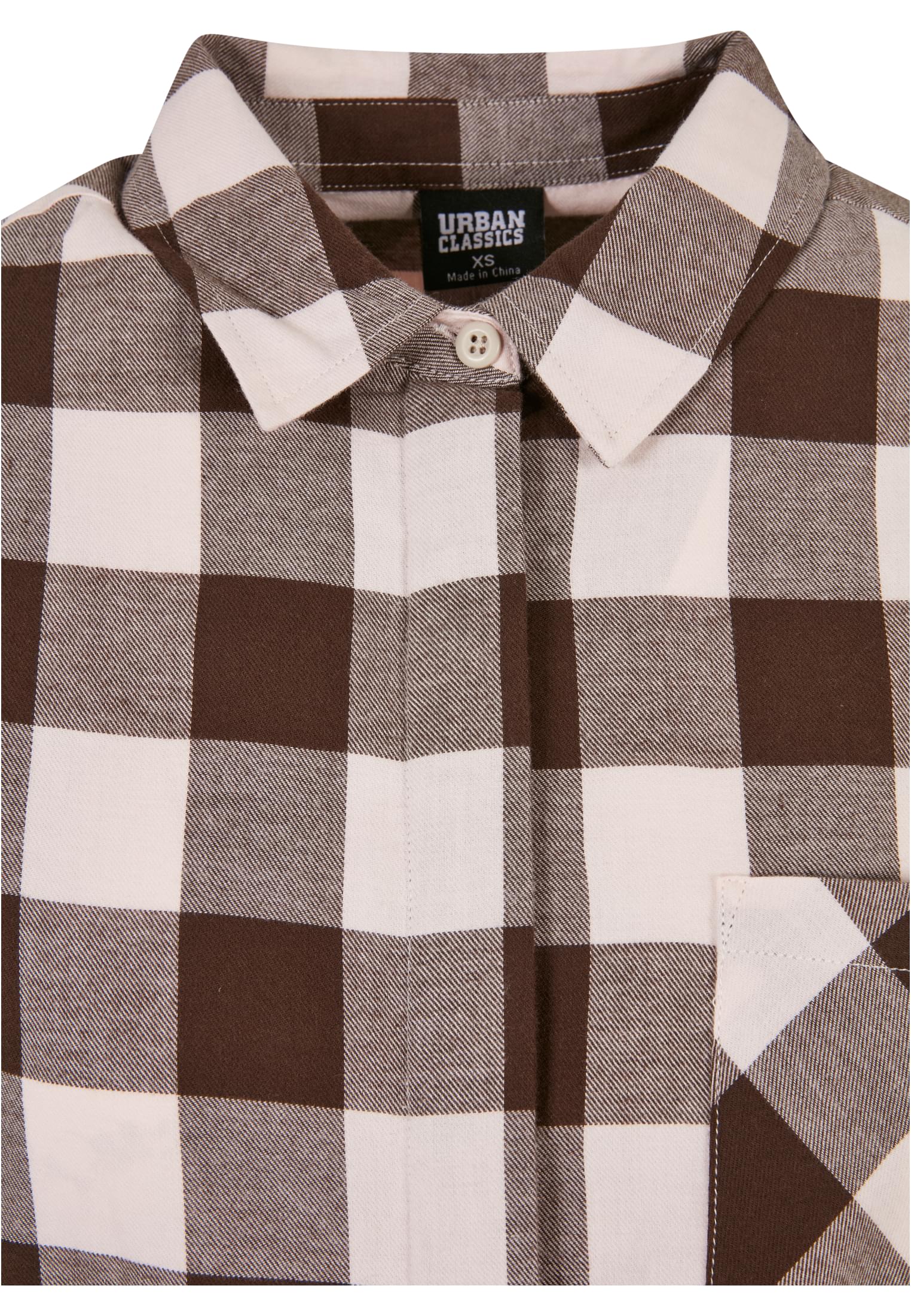 Ladies Oversized Check Flannel Shirt Dress pink/brown 3XL - variant image 7