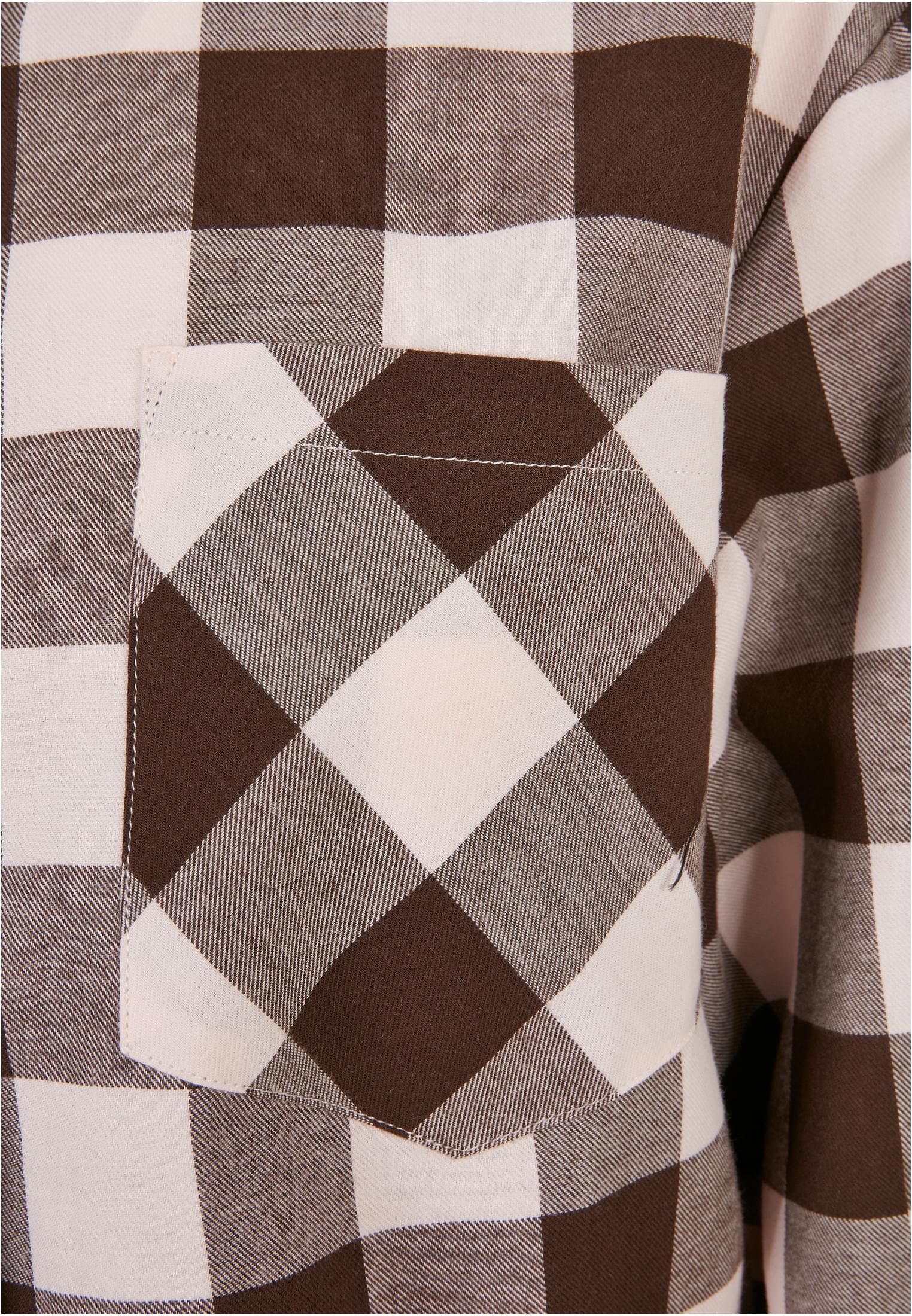 Ladies Oversized Check Flannel Shirt Dress pink/brown 3XL - variant image 9