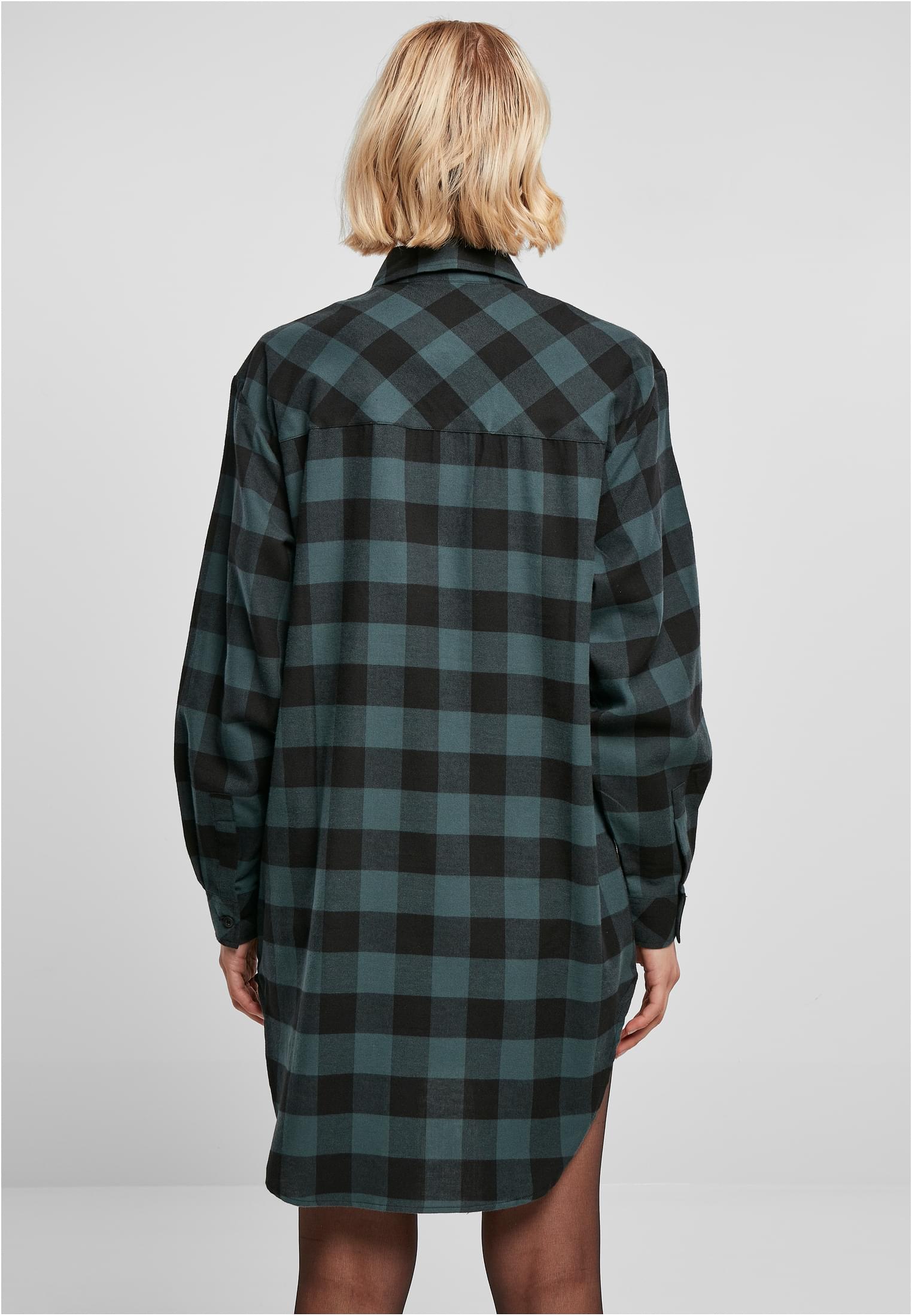 Ladies Oversized Check Flannel Shirt Dress jasper/black 3XL - variant image 2