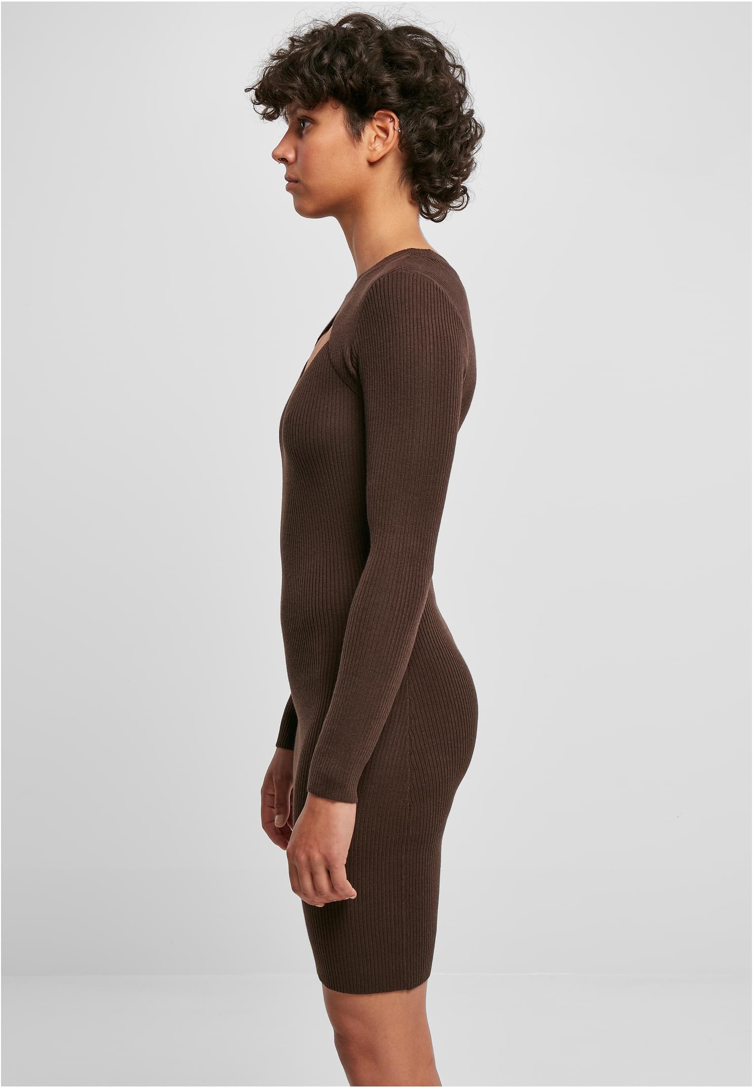 Ladies Cut Out Dress brown 3XL - variant image 1
