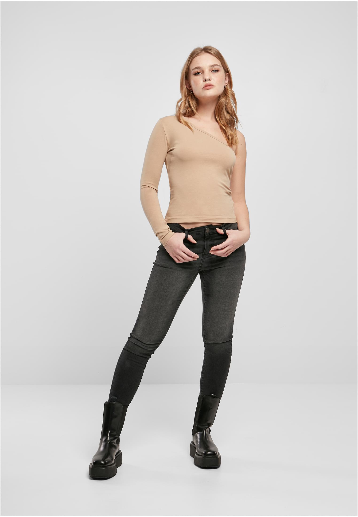 Ladies Asymmetric Longsleeve unionbeige L - variant image 4