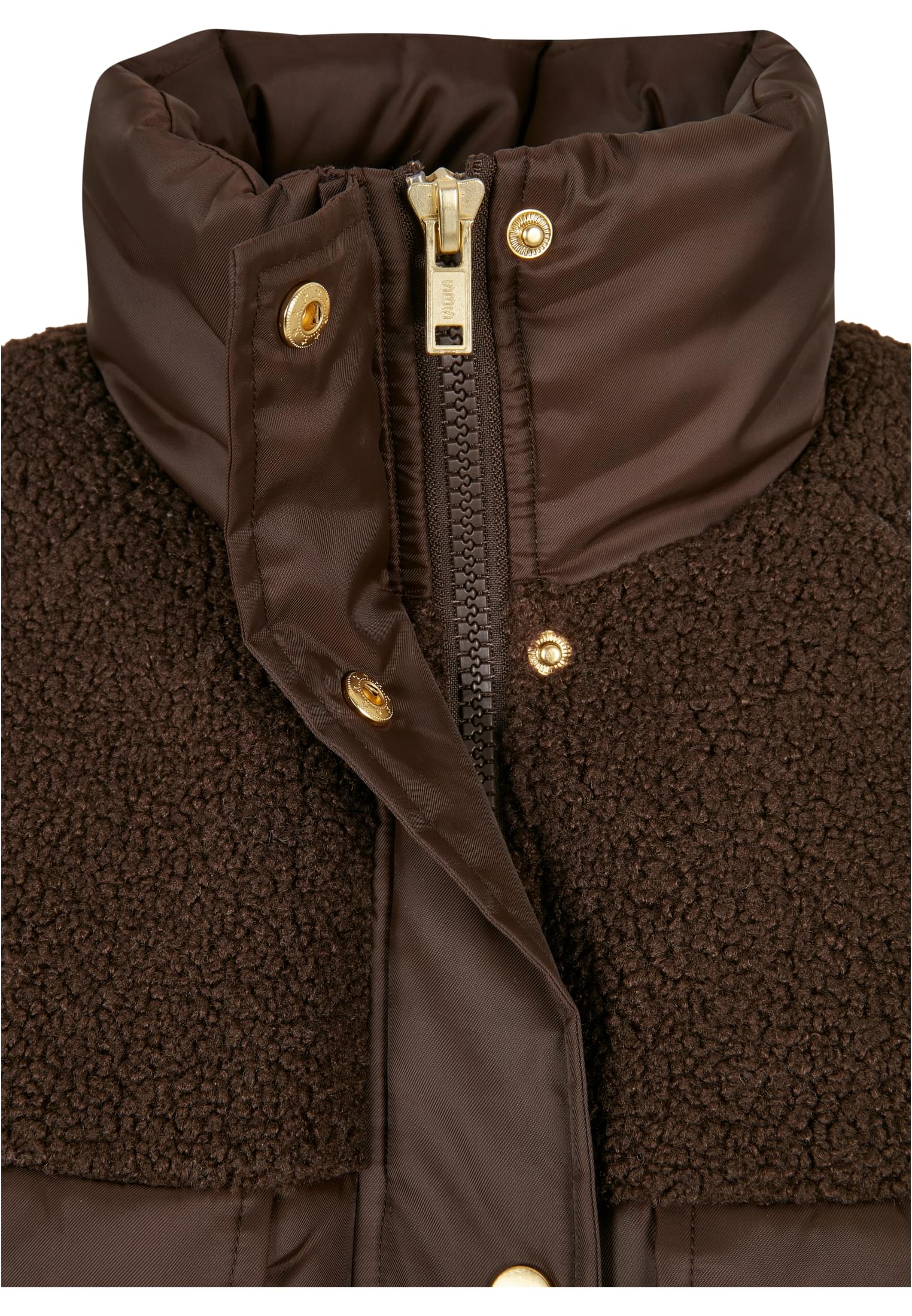 Ladies Sherpa Mix Puffer Jacket brown 3XL - variant image 7