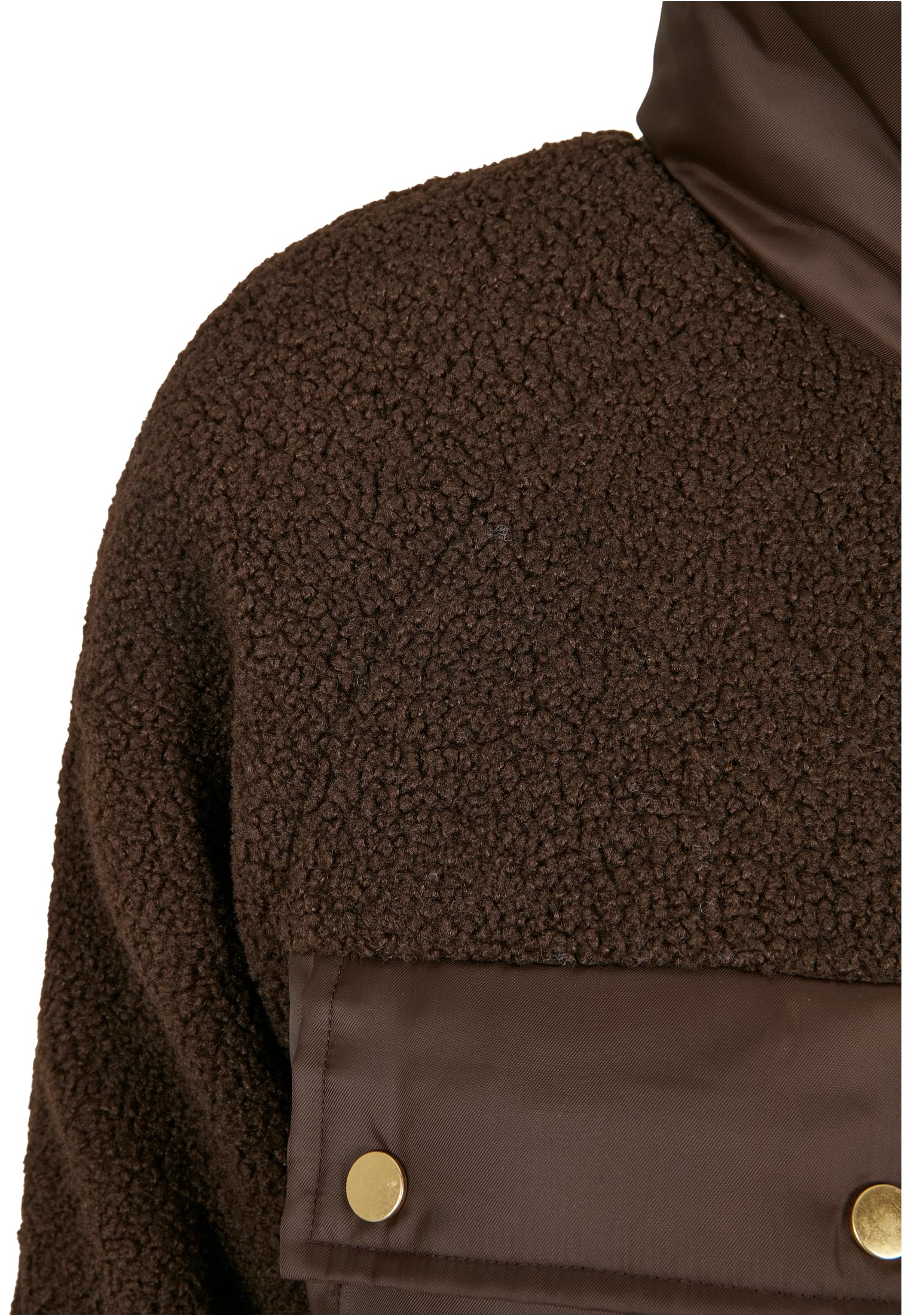 Ladies Sherpa Mix Puffer Jacket brown 3XL - variant image 8