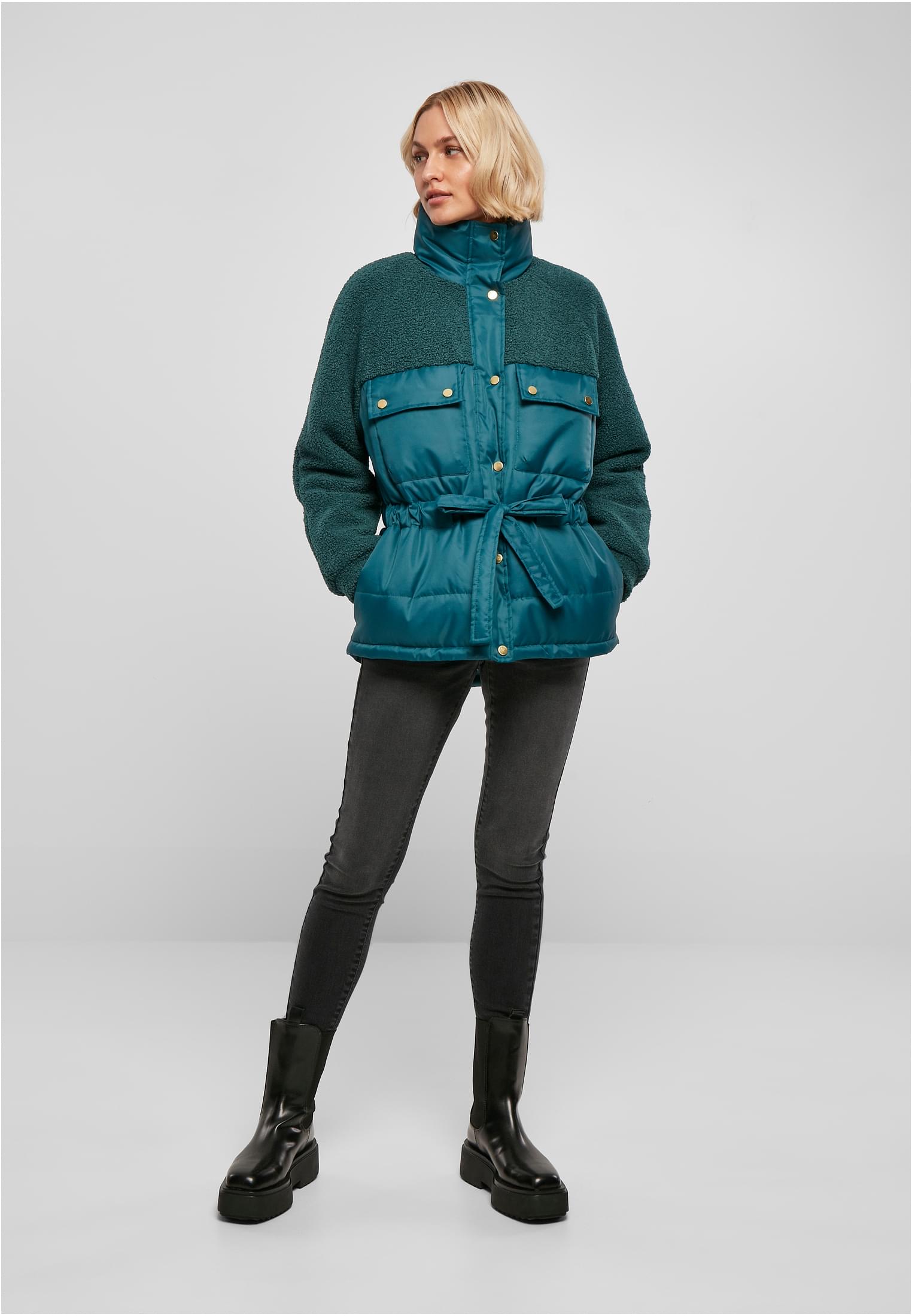 Ladies Sherpa Mix Puffer Jacket jasper 3XL - variant image 4