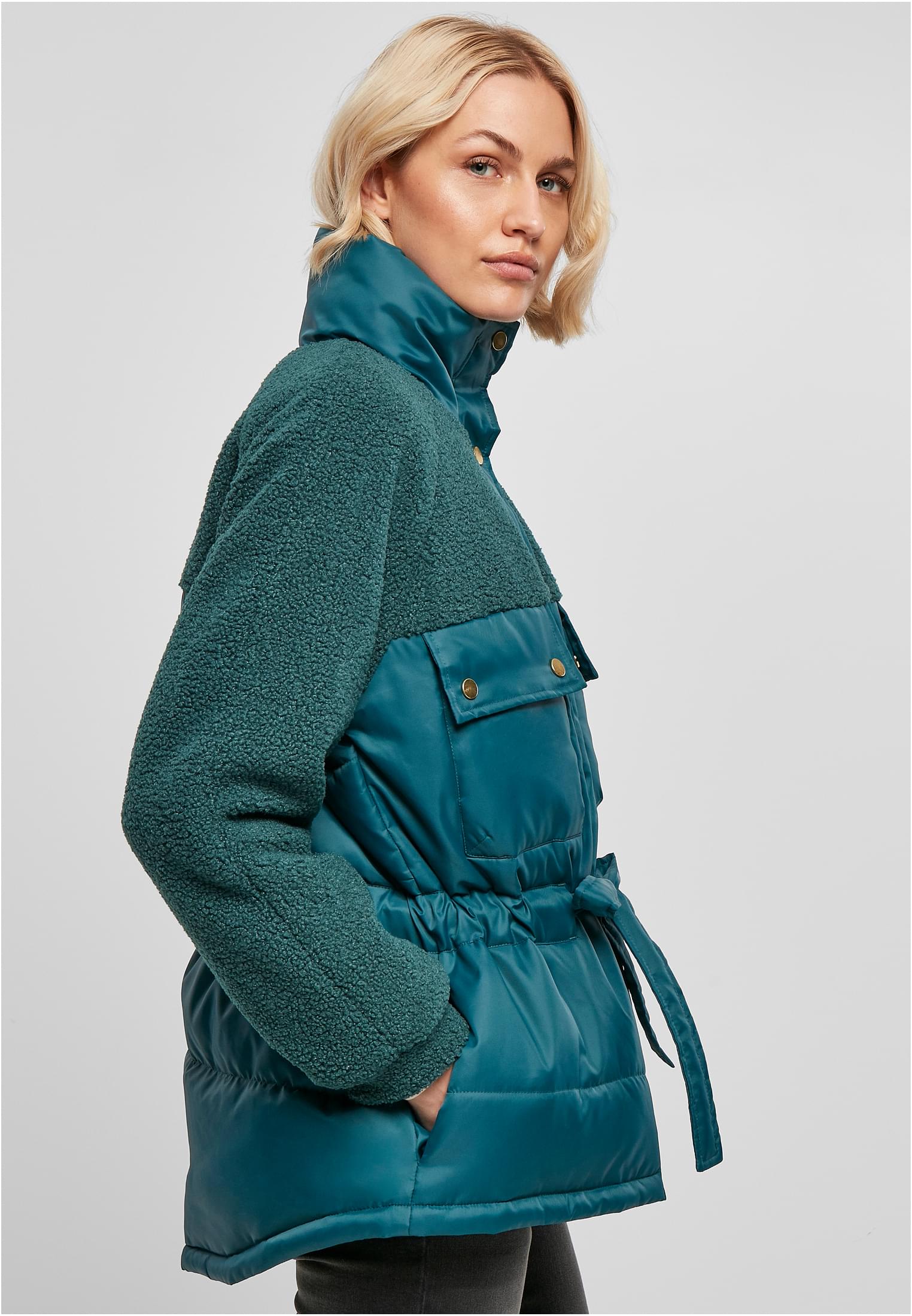 Ladies Sherpa Mix Puffer Jacket jasper 3XL - variant image 3