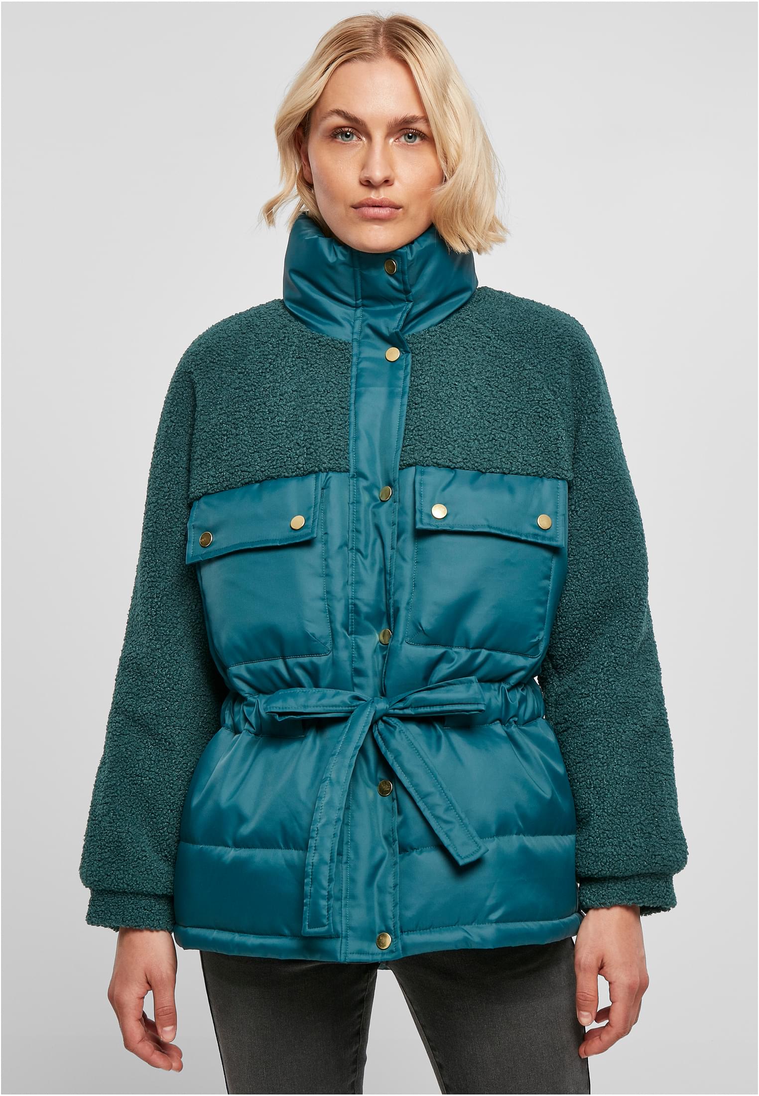 Ladies Sherpa Mix Puffer Jacket jasper 3XL - alternate variant 3