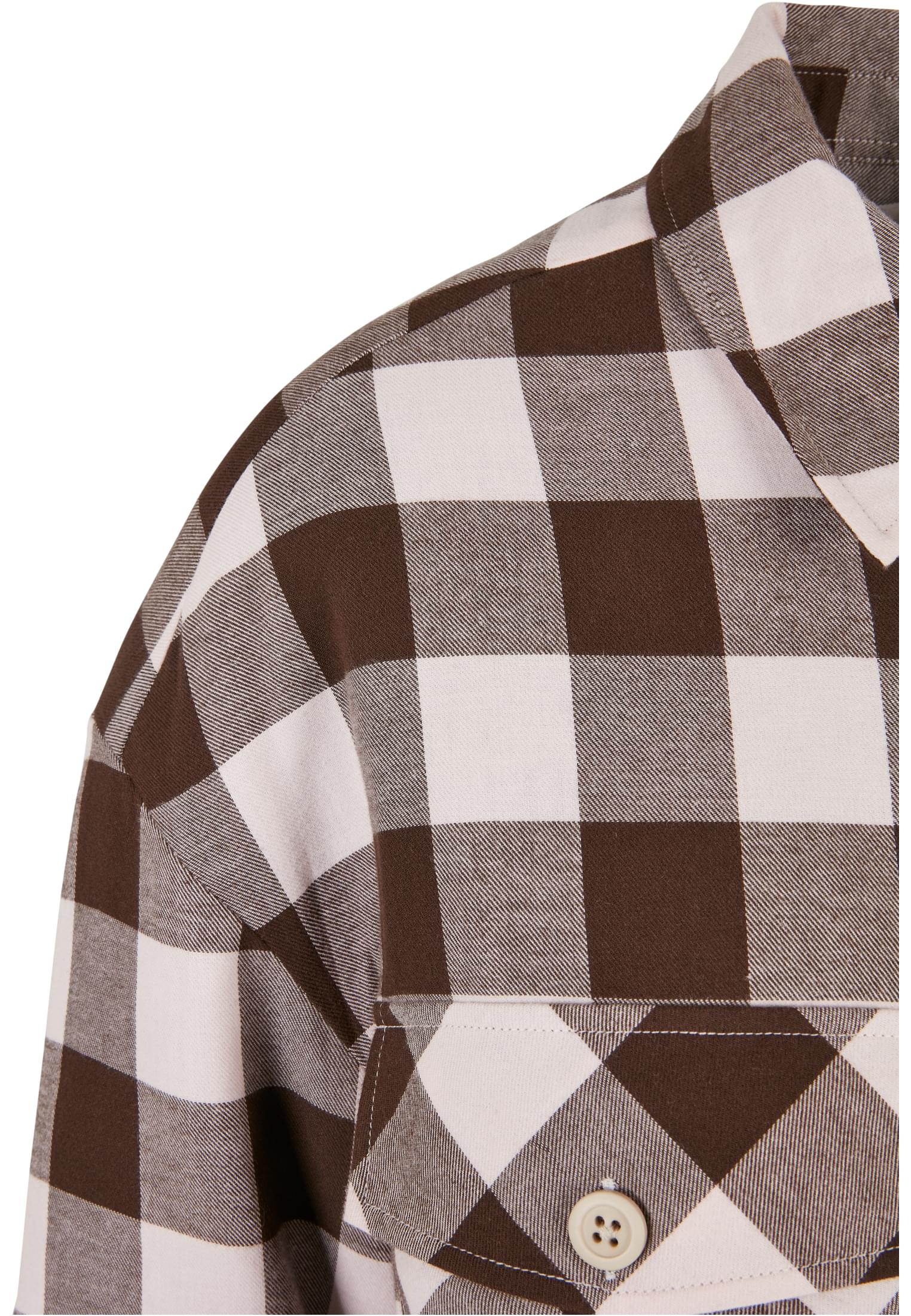 Ladies Flanell Padded Overshirt pink/brown 3XL - variant image 8