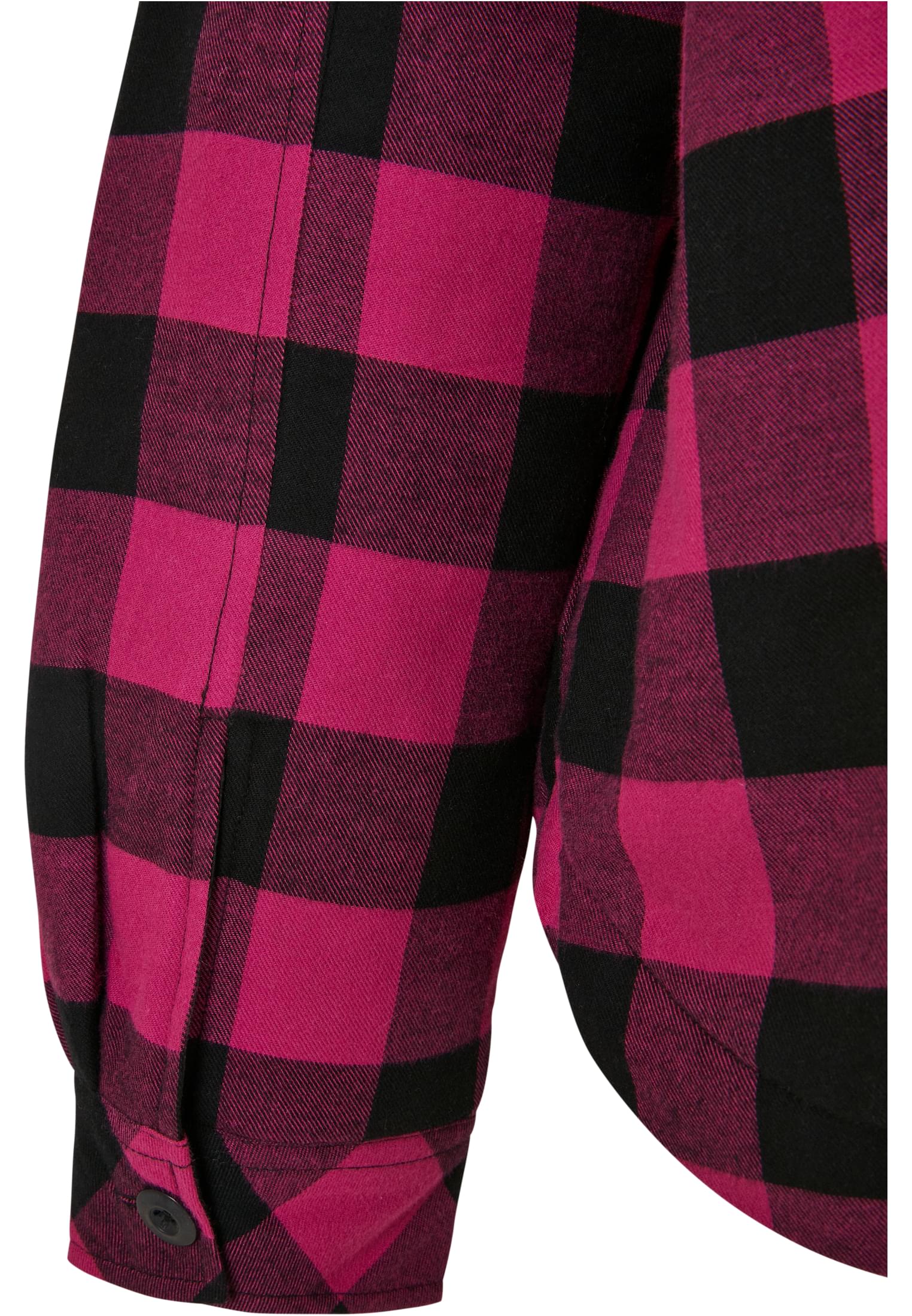 Ladies Flanell Padded Overshirt wildviolet/black 3XL - variant image 11