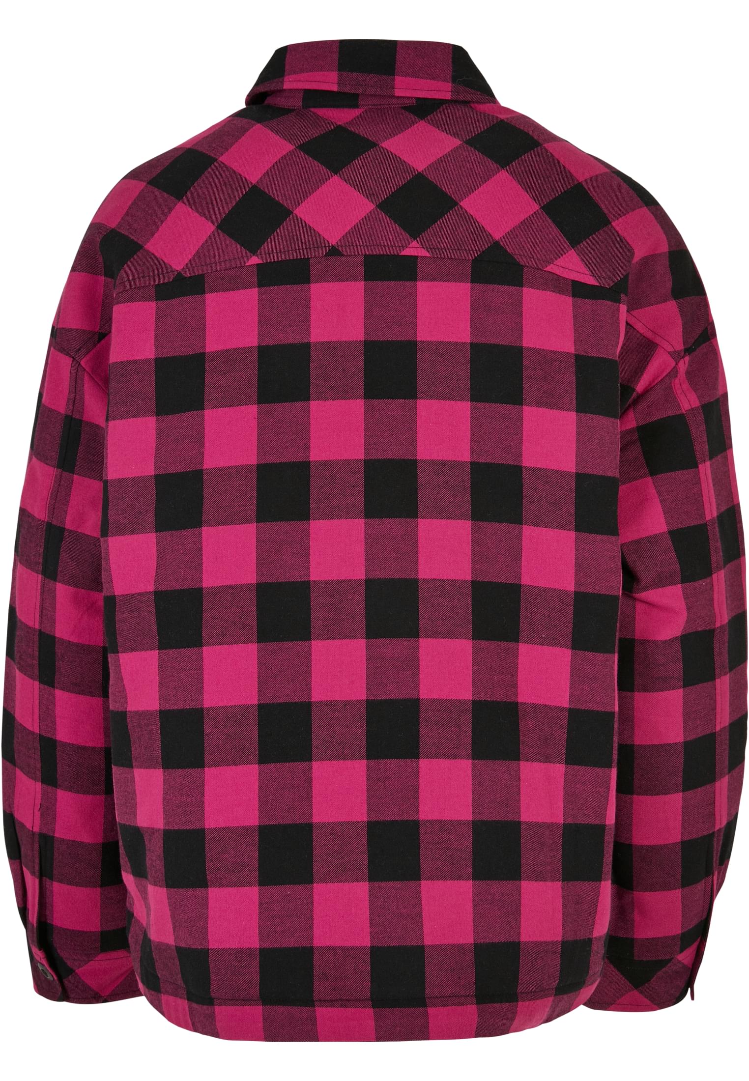 Ladies Flanell Padded Overshirt wildviolet/black 3XL - variant image 6