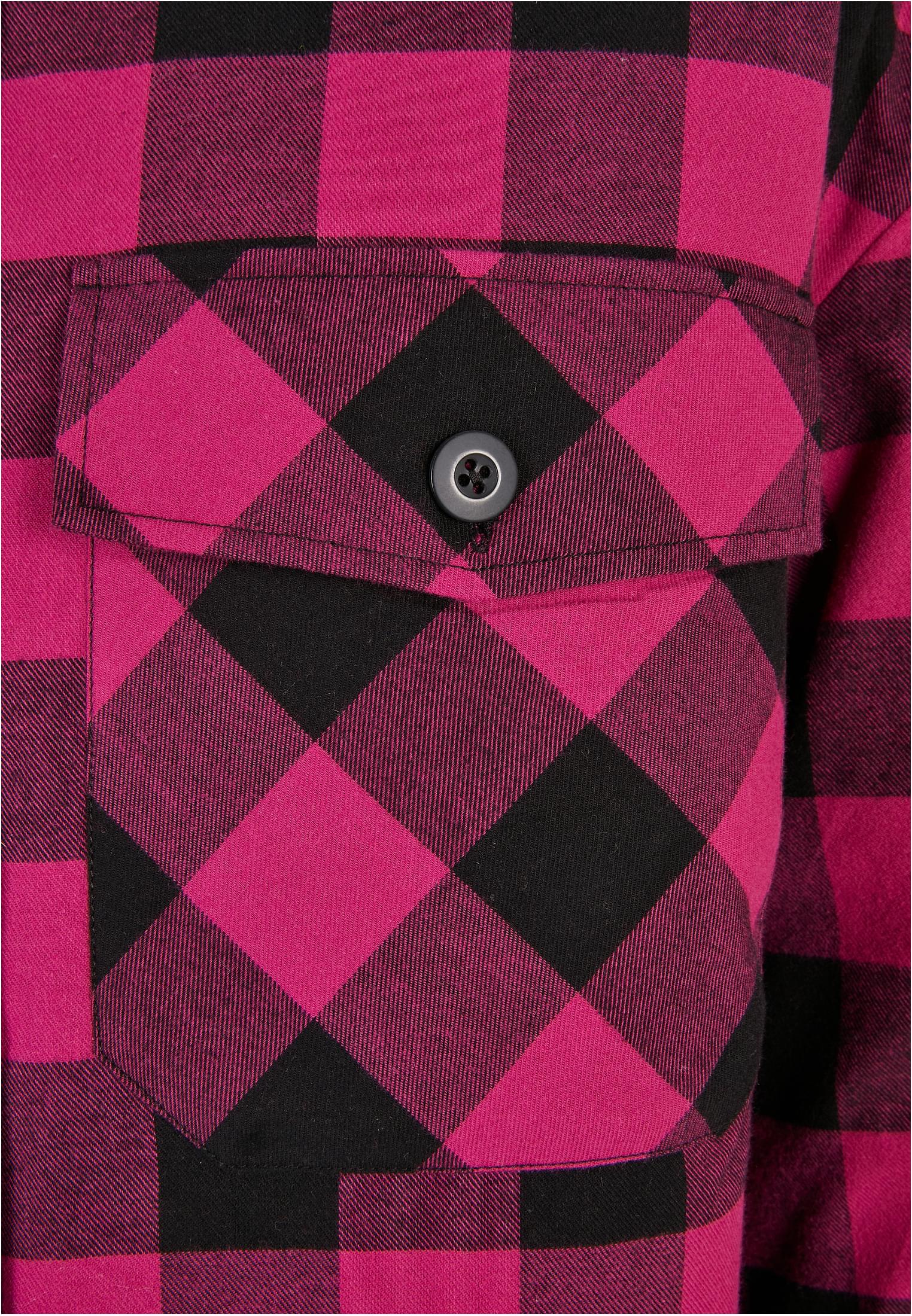 Ladies Flanell Padded Overshirt wildviolet/black 3XL - variant image 9