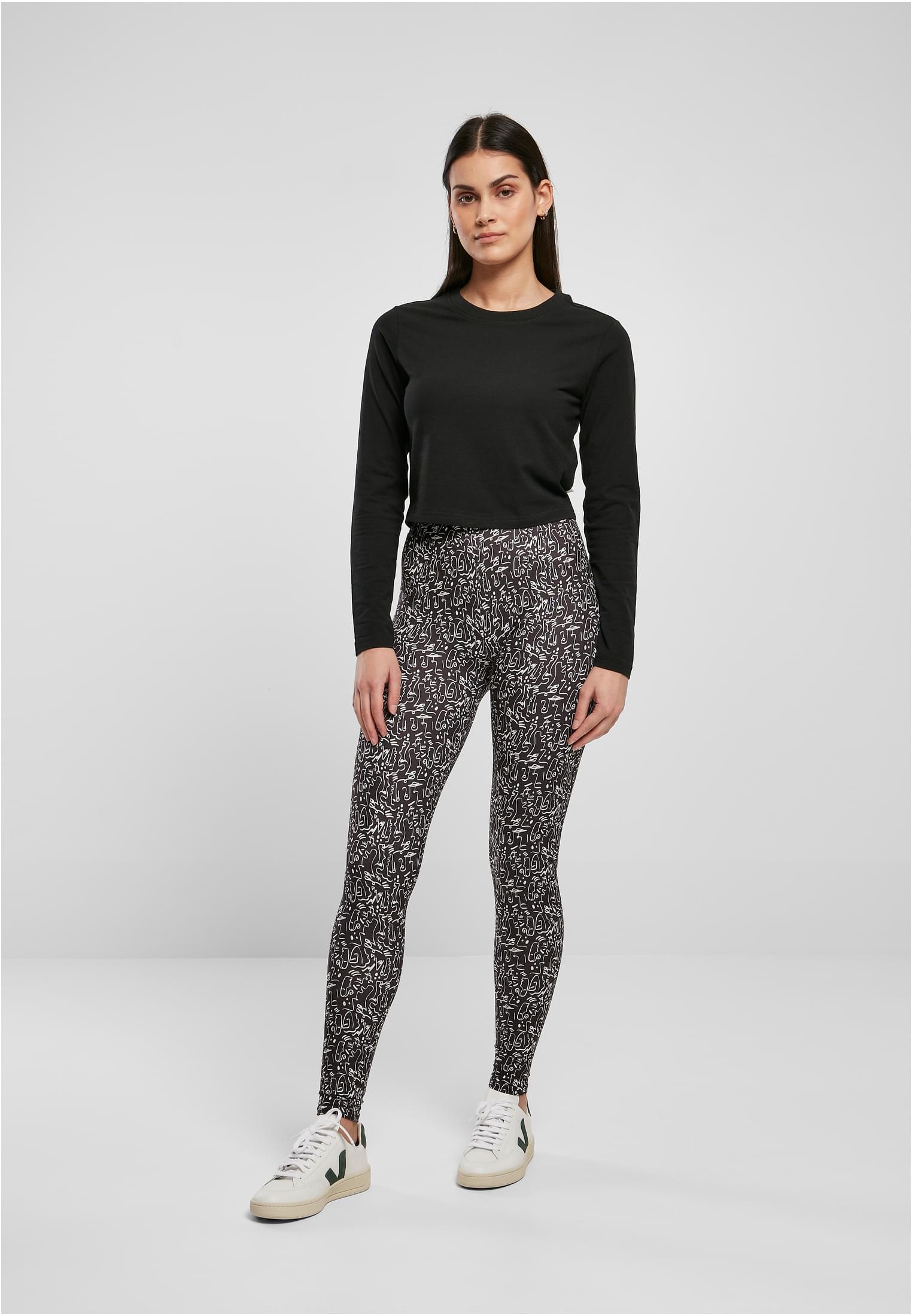 Frauen weiche AOP Leggings schwarz 3XL
 - variant image 4