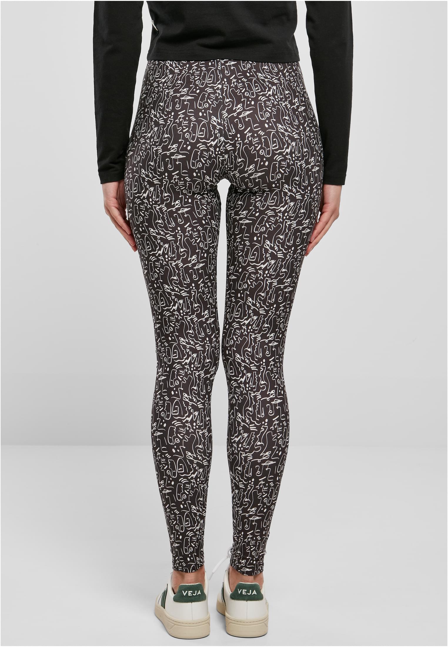 Frauen weiche AOP Leggings schwarz 3XL
 - variant image 2