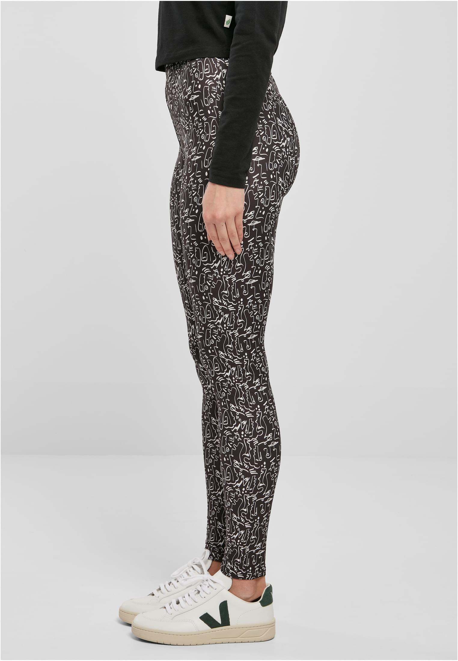 Frauen weiche AOP Leggings schwarz 3XL
 - variant image 1