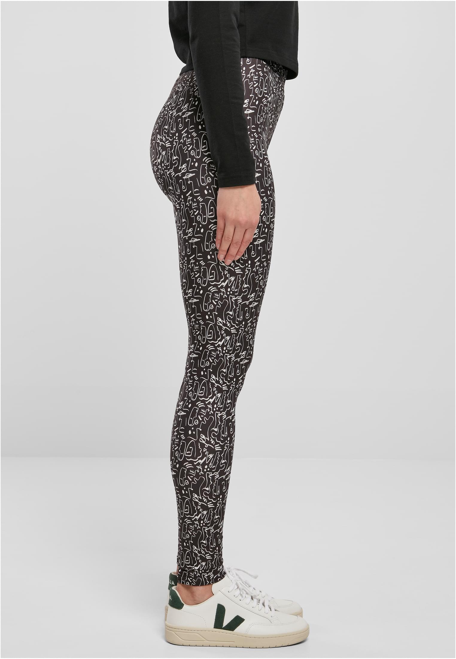 Frauen weiche AOP Leggings schwarz 3XL
 - variant image 3