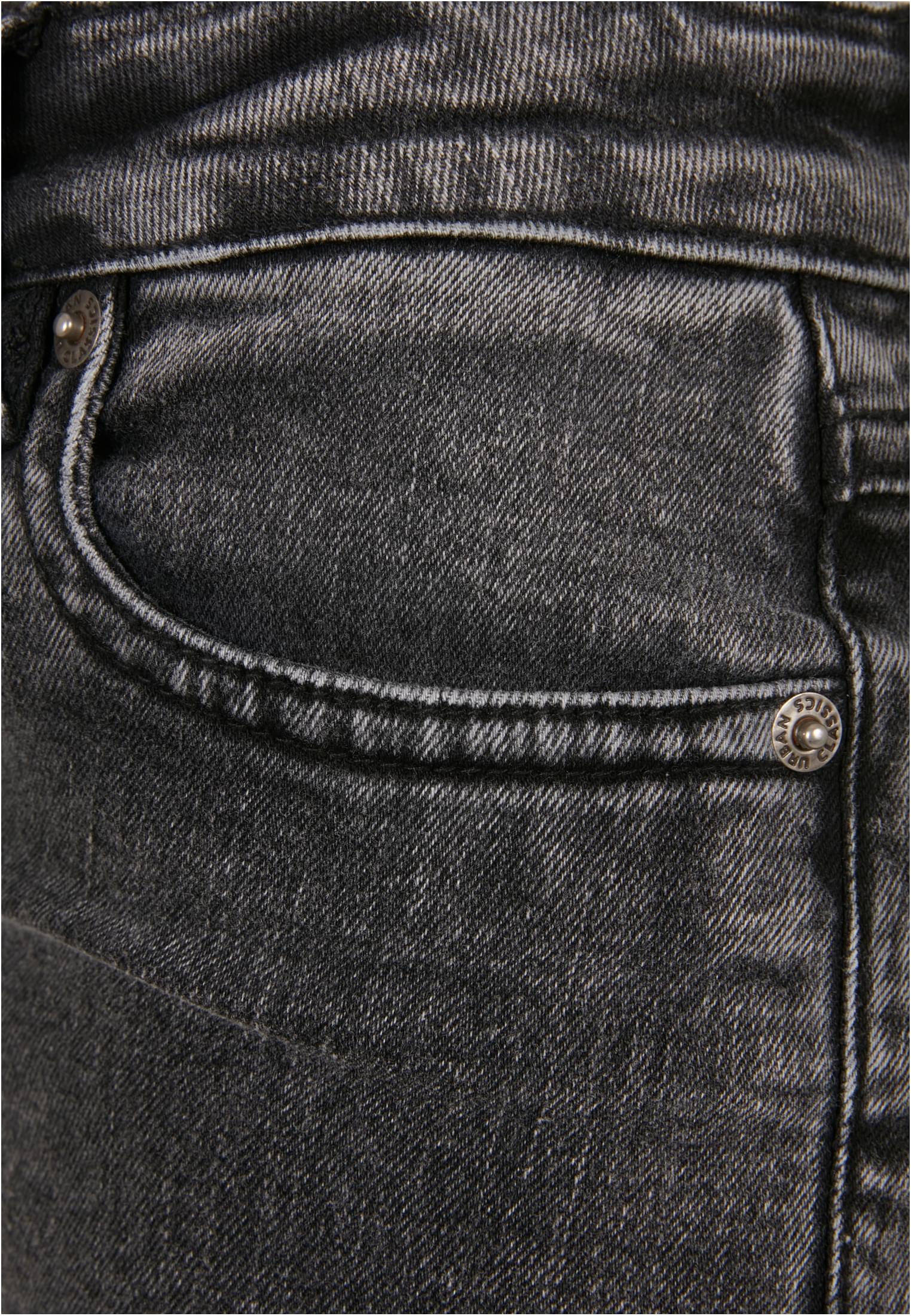 Ladies High Waist Flared Denim Pants black heavy acid washed 26 - variant image 9