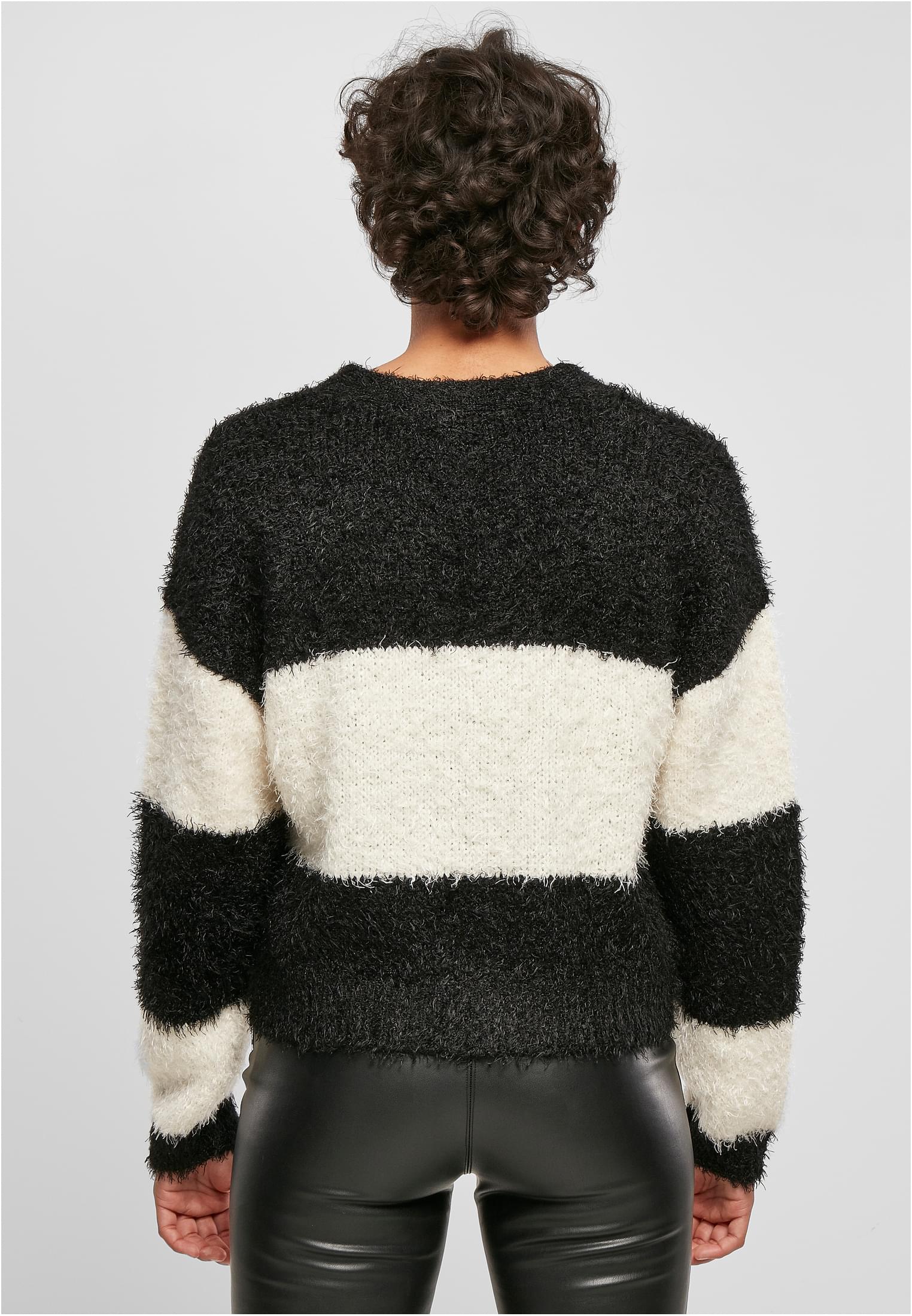 Ladies Short Oversized Feather Cardigan black/whitesand 3XL - variant image 2