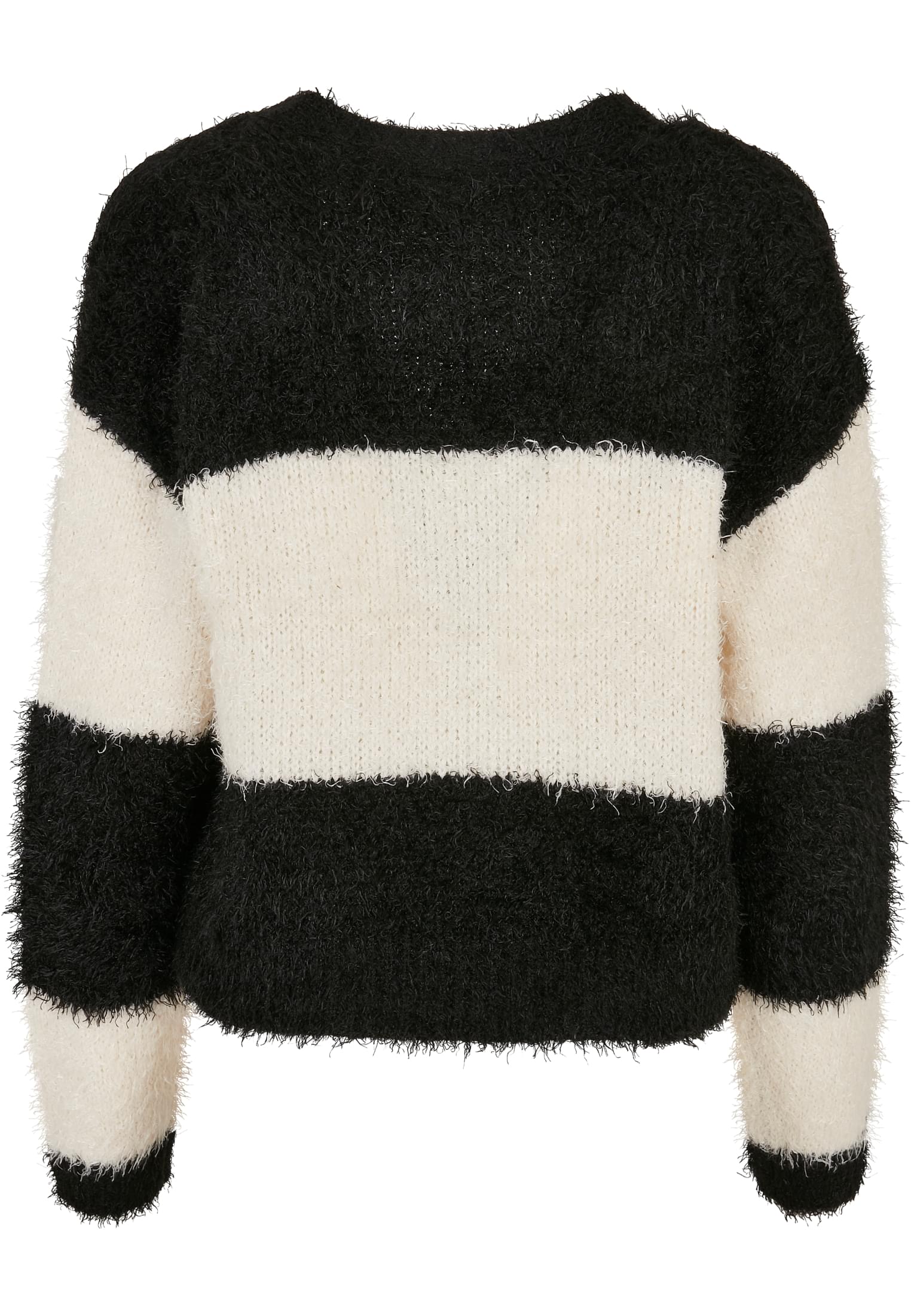 Ladies Short Oversized Feather Cardigan black/whitesand 3XL - variant image 6