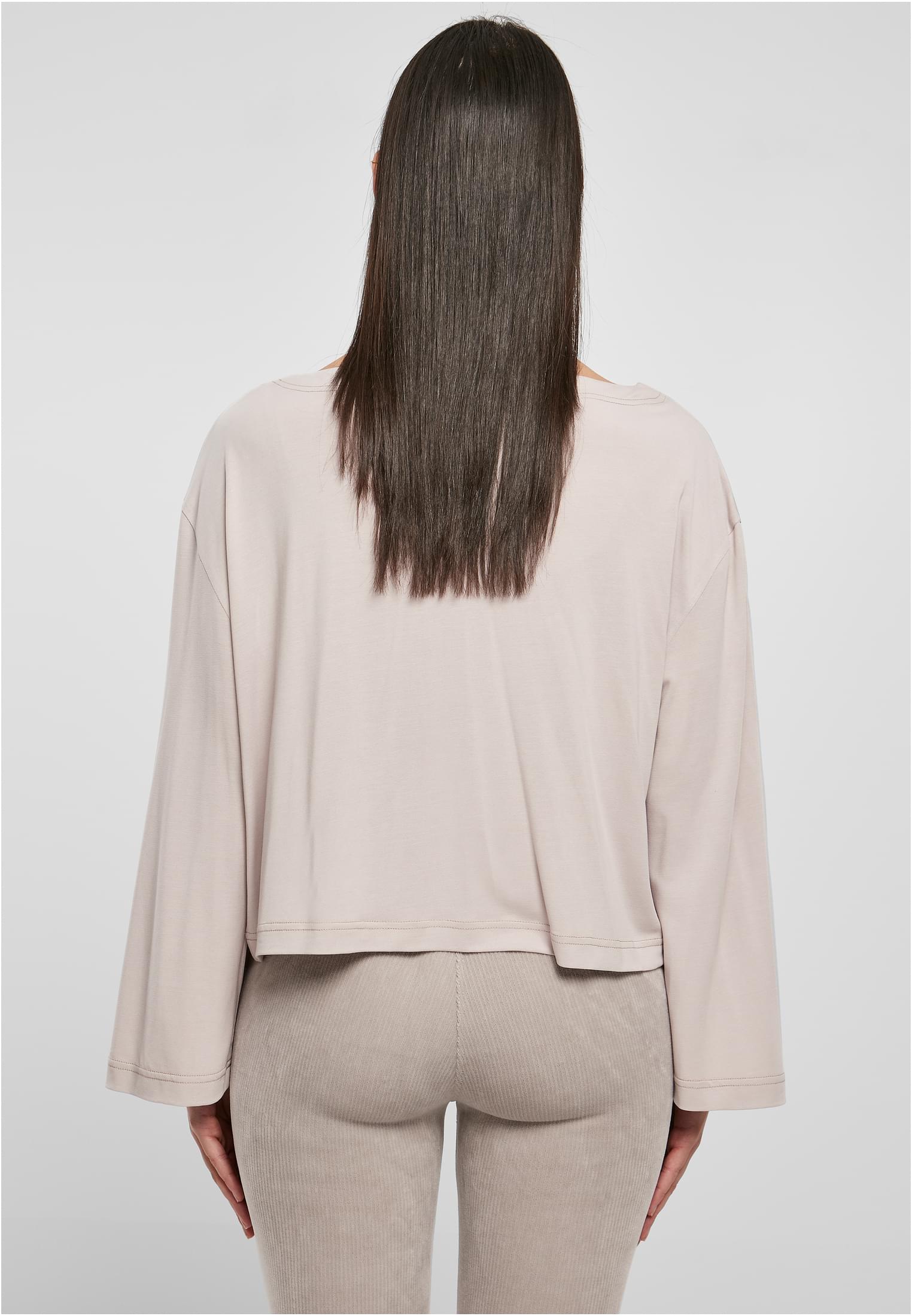 Ladies Short Modal Bateau Necklinie Longsleeve warmgrey 3XL - variant image 2
