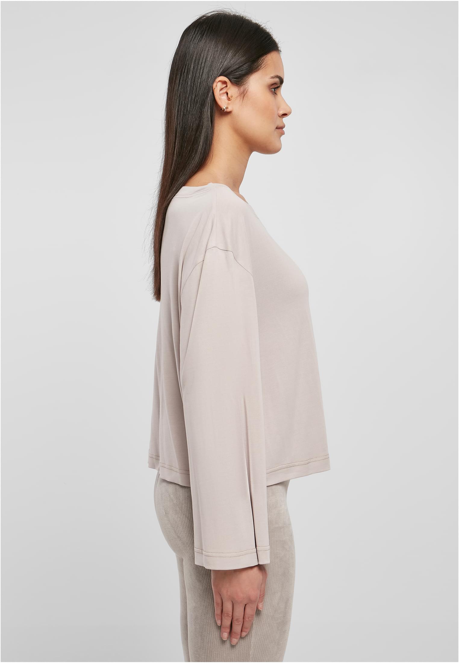 Ladies Short Modal Bateau Necklinie Longsleeve warmgrey 3XL - variant image 3