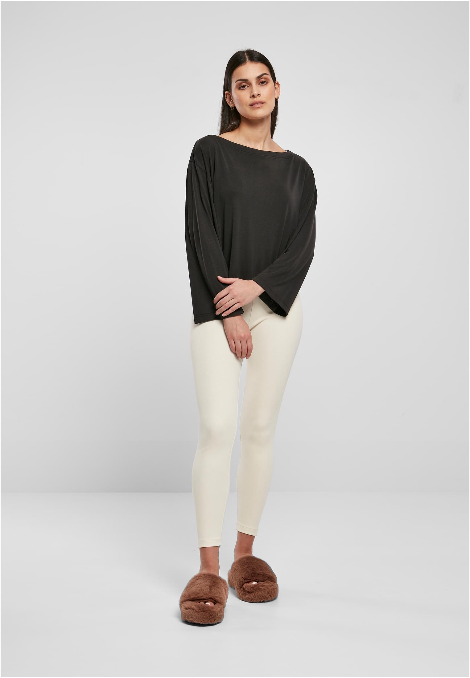 Ladies Short Modal Bateau Necklinie Longsleeve black 3XL - variant image 4