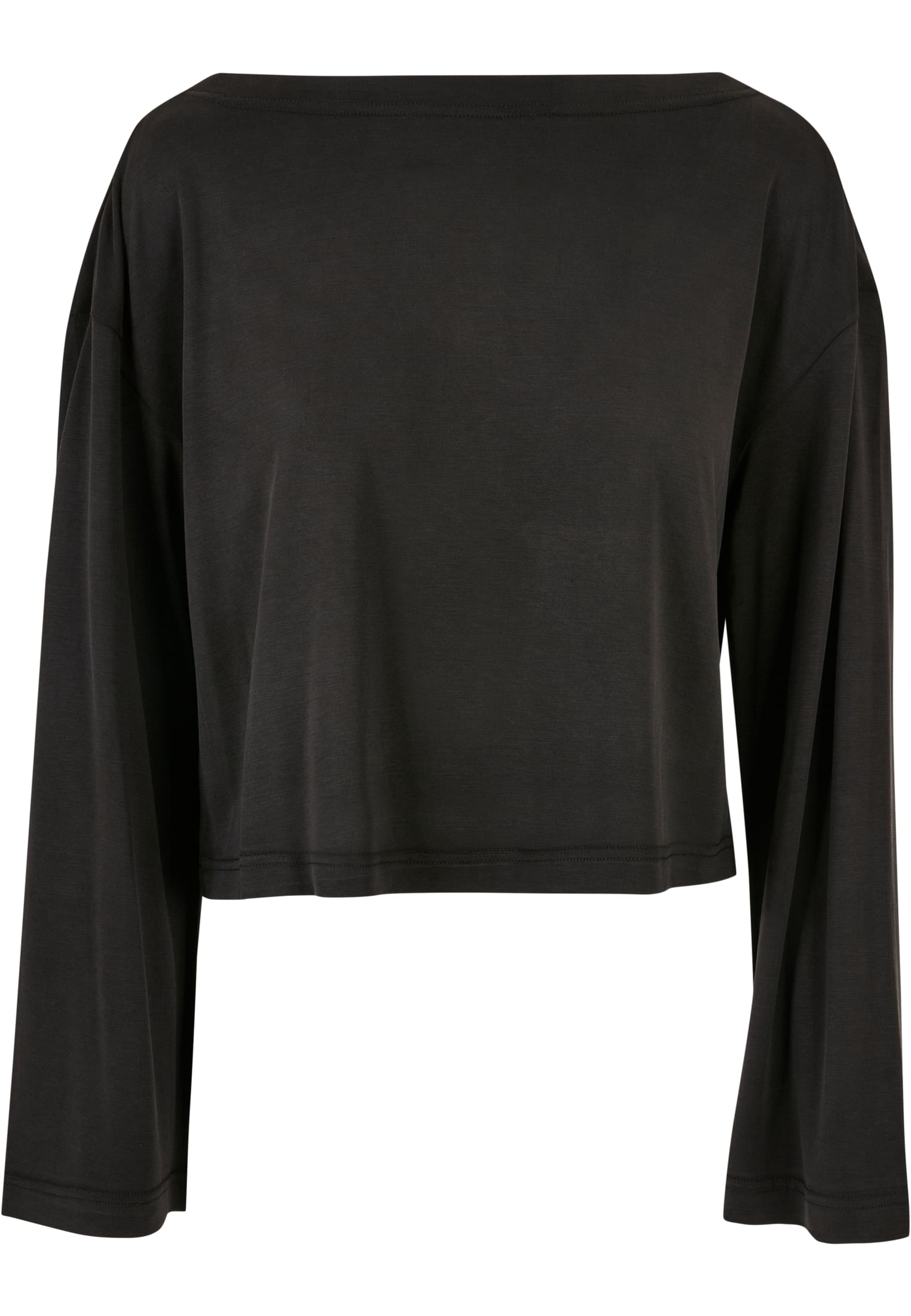Ladies Short Modal Bateau Necklinie Longsleeve black 3XL - variant image 5