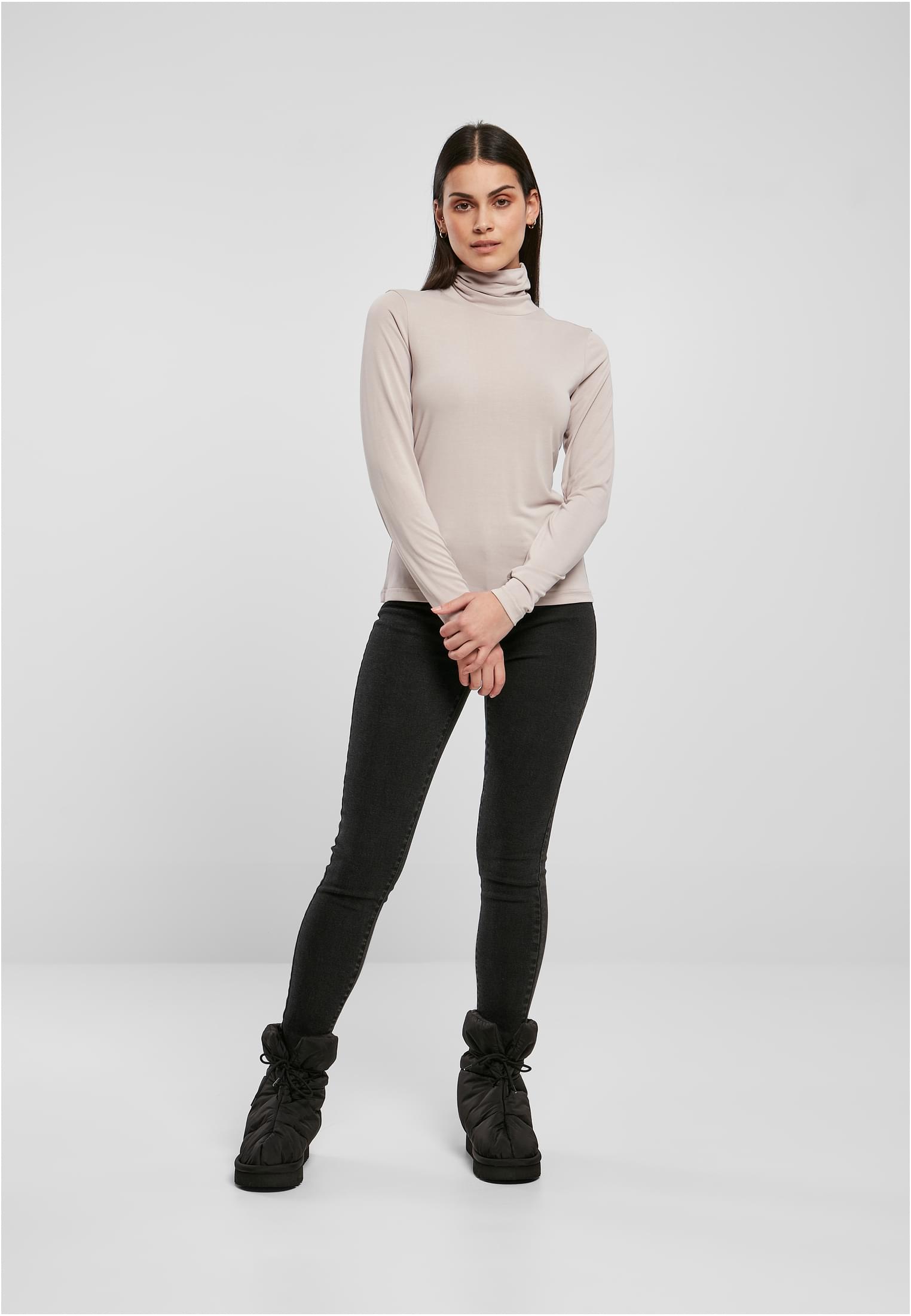 Ladies Modal Turtleneck Longsleeve warmgrey 3XL - variant image 4