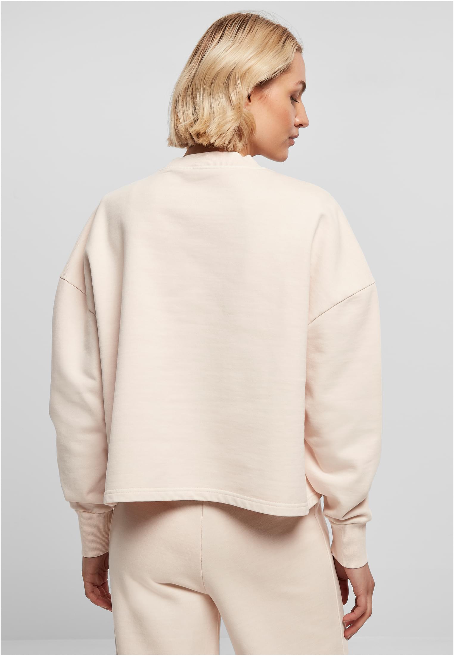 Ladies Heavy Terry Garment Dye Crewneck pink 3XL - variant image 2