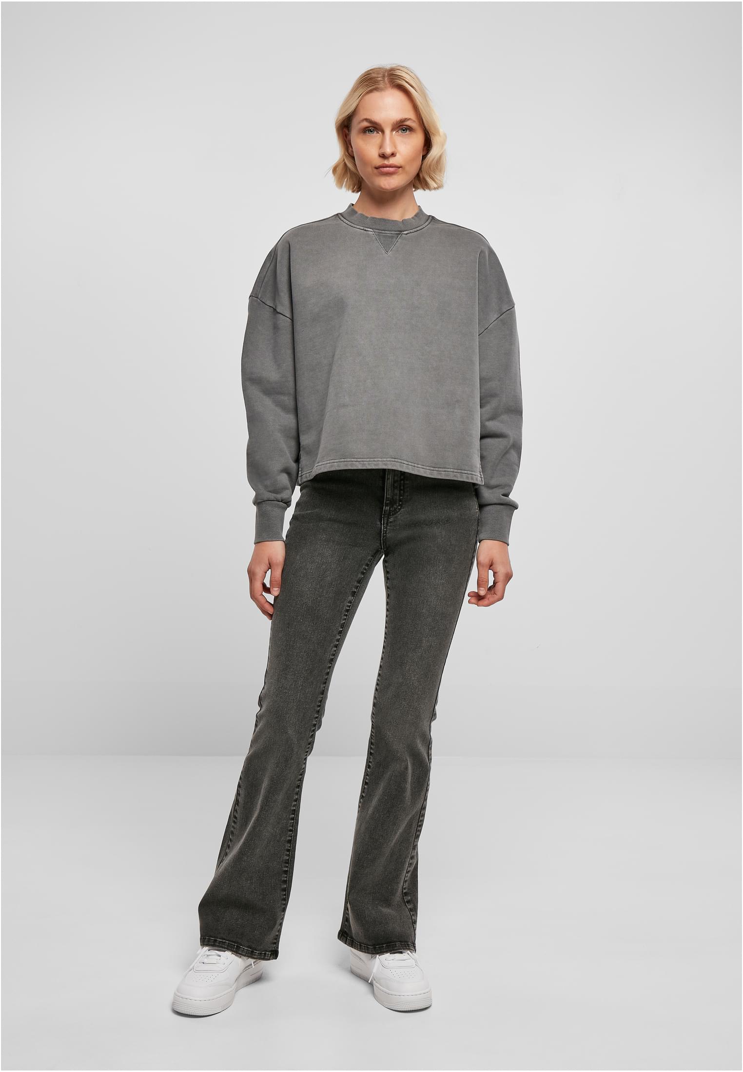 Ladies Heavy Terry Garment Dye Crewneck darkshadow 3XL - variant image 4