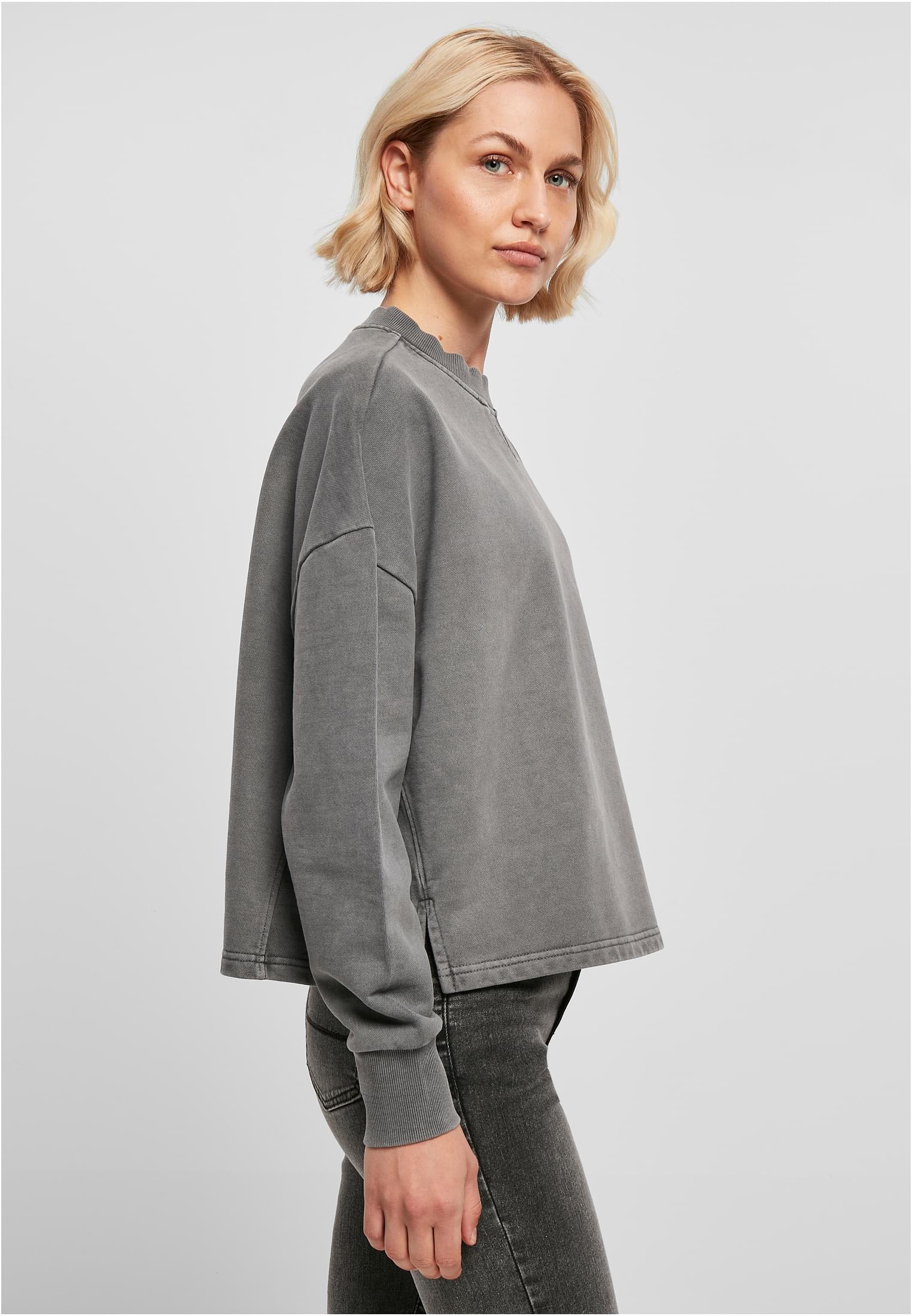 Ladies Heavy Terry Garment Dye Crewneck darkshadow 3XL - variant image 3